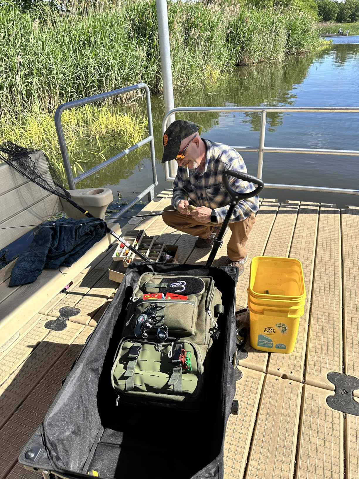 Baitium Fishing Backpack, Tackle Bag With Rod Holders, 40L Capacity With Cooler, Rain Cover, Insulated Pocket, 4 Tackle Trays Included customer photo 1