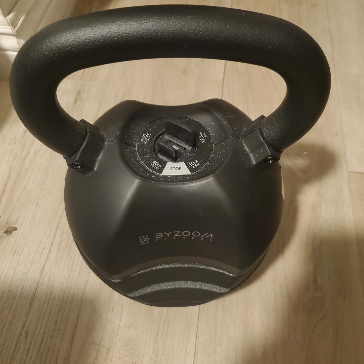 BYZOOM FITNESS Pure Series Adjustable Kettlebell 30/40/50LB - 5-IN-1 Weight Change, Patented Quick-Change Mechanism, Ergonomic Curved Handle for Home Gym, Strength Training, HIIT customer photo 1