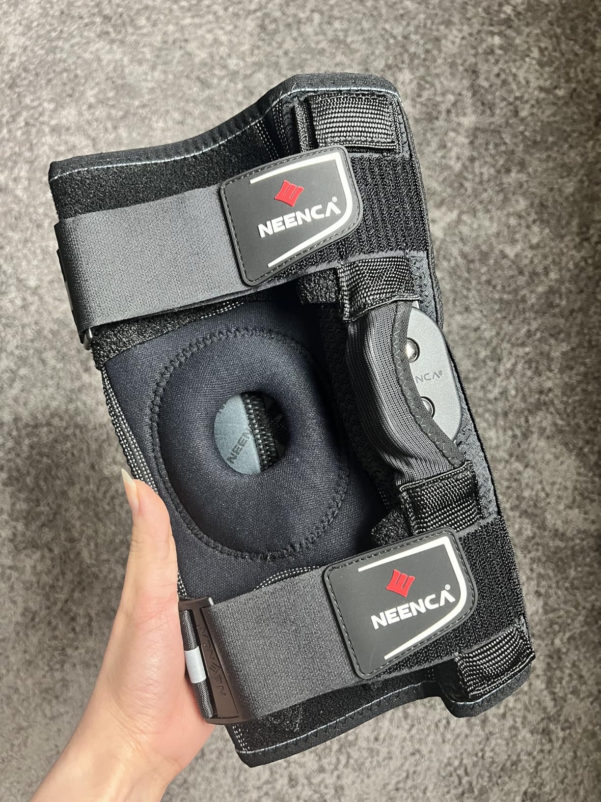 NEENCA Professional Knee Brace for Knee Pain, Hinged Knee Support with Patented X-Strap Fixing System, Medical for Pain Relief, Arthritis, Meniscus Tear, ACL, Runner, Sport - FSA/HSA Eligible customer photo 2