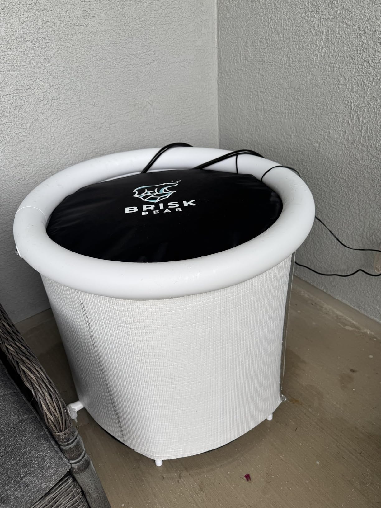 Ice Bath Tub for Athletes with Cover by Brisk Bear - Extra Large Cold Plunge Tub for Recovery - Inflatable Ice Bath Plunge Pool with Digital Timer customer photo 2