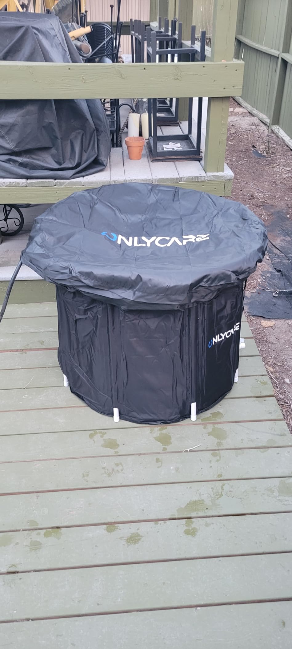 ONLYCARE Upgrade XXL 135 Gal Ice Bath Tub for Athletes - Cold Plunge Tub with Cover - Multiple Layered Cold Water Portable Ice Pod customer photo 2