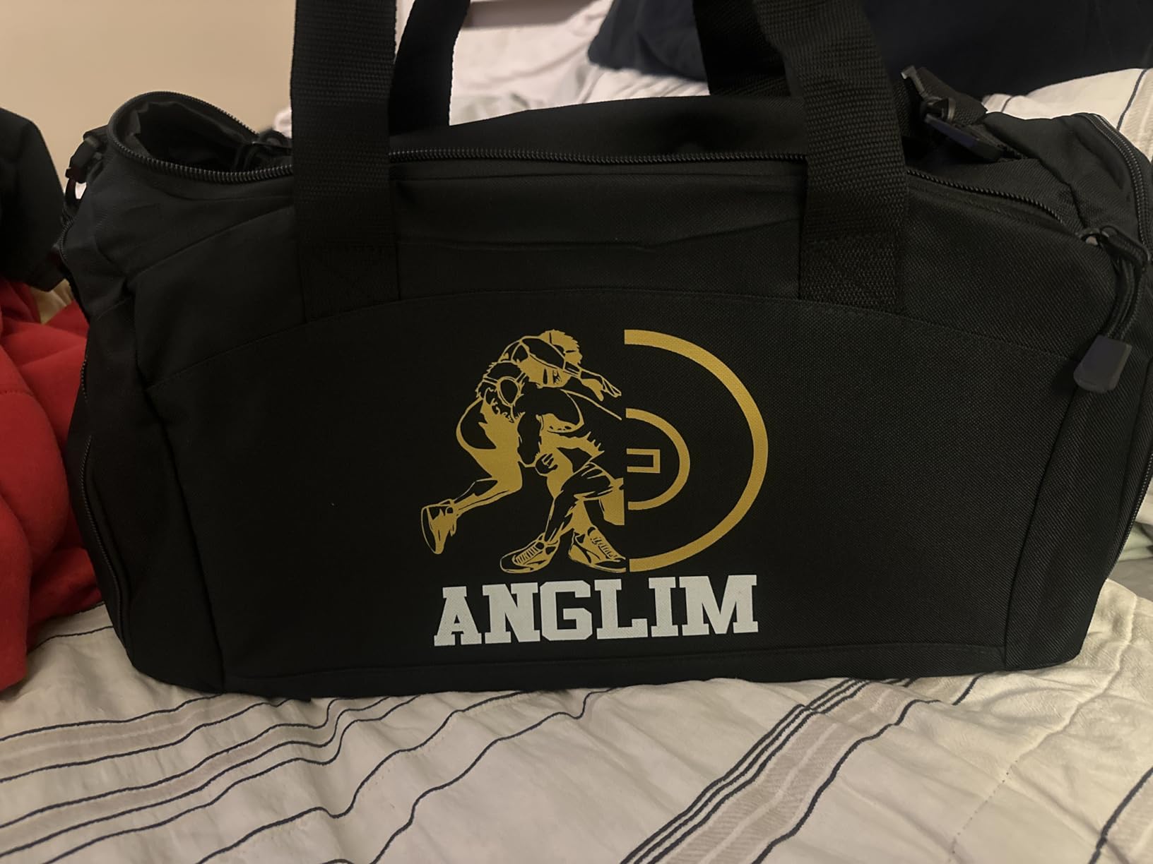 Personalized Weightlifting Duffel Bag - Custom Gym Bag with Name & Logo - Heavy Duty Workout Bag for Men & Women - Lifting, Powerlifting, Bodybuilding Training Gear customer photo 2