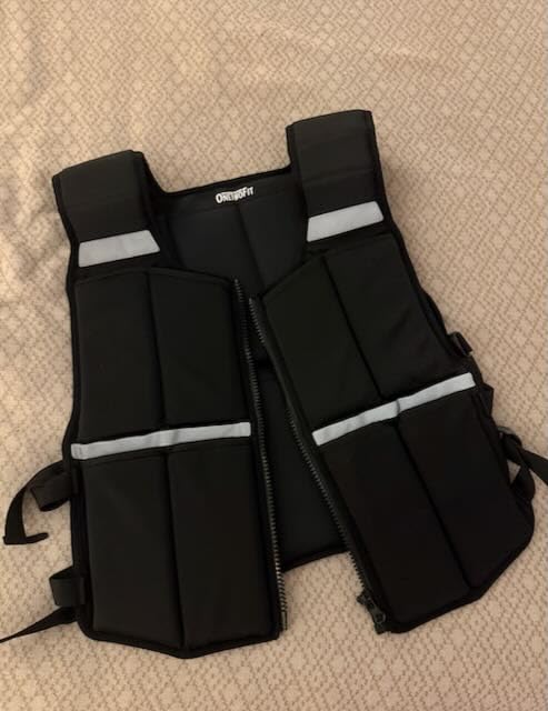 Adjustable Weighted Vest for Men, 45lb/35lb/19lb Rucking Vests for Women Walking with Zipper/16pcs Silicone Weights, Strength Training Workout Vest for Running GYM Home, Removable Reflective Strips customer photo 2