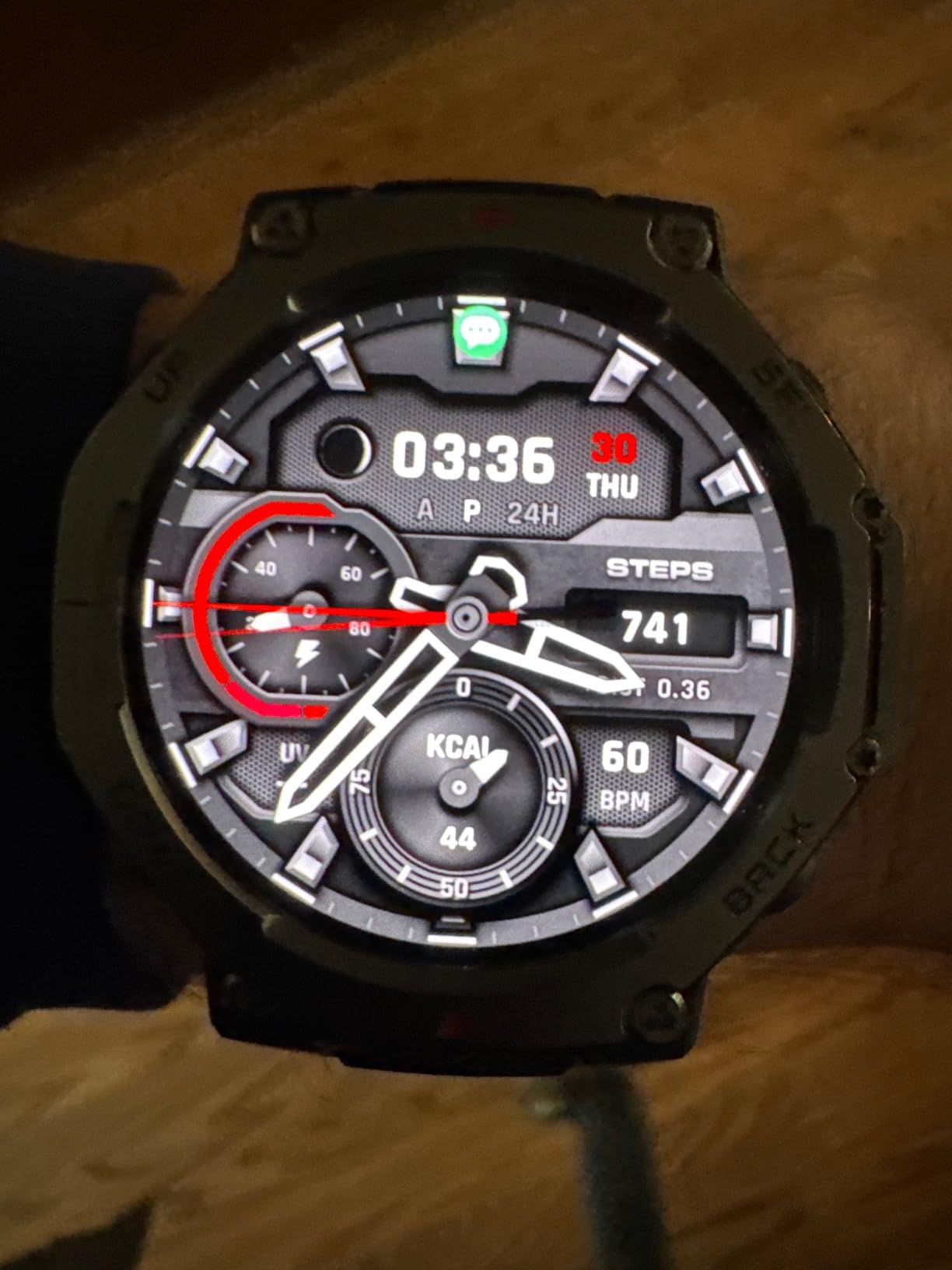 Amazfit T-Rex 3 Rugged/Military Smart Watch 48mm, GPS, Offline Maps, Long Battery Life, 328 Feet Water-Resistant, 170 Fitness/Sport Modes, AI, Voice Control, for Android or iPhone, Black customer photo 2