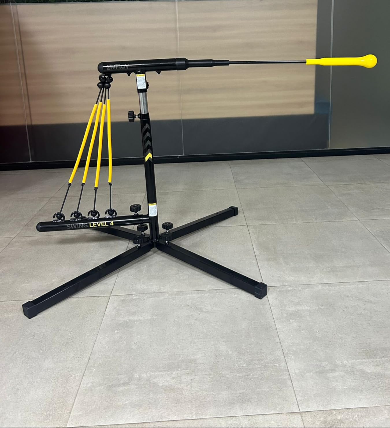 Baseball Hitting Trainer Baseball Swing Trainer Softball and Baseball Training Equipment for Batting Practice with Height and Speed Adjustment customer photo 1