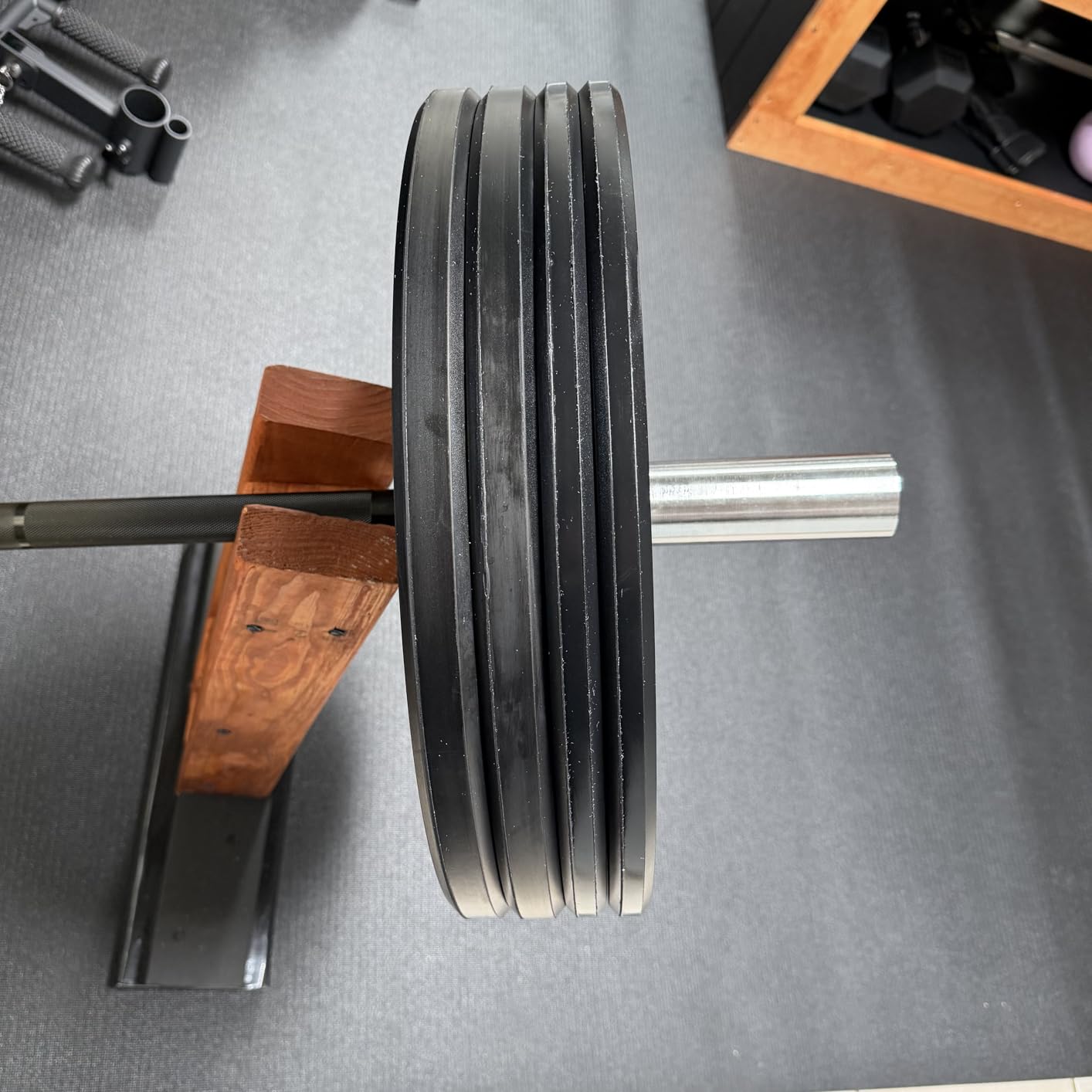 CAP 2-inch Olympic Bumper Plate Weight Set | 100-370 lbs | Multiple Colors | Storage Rack Optional customer photo 1