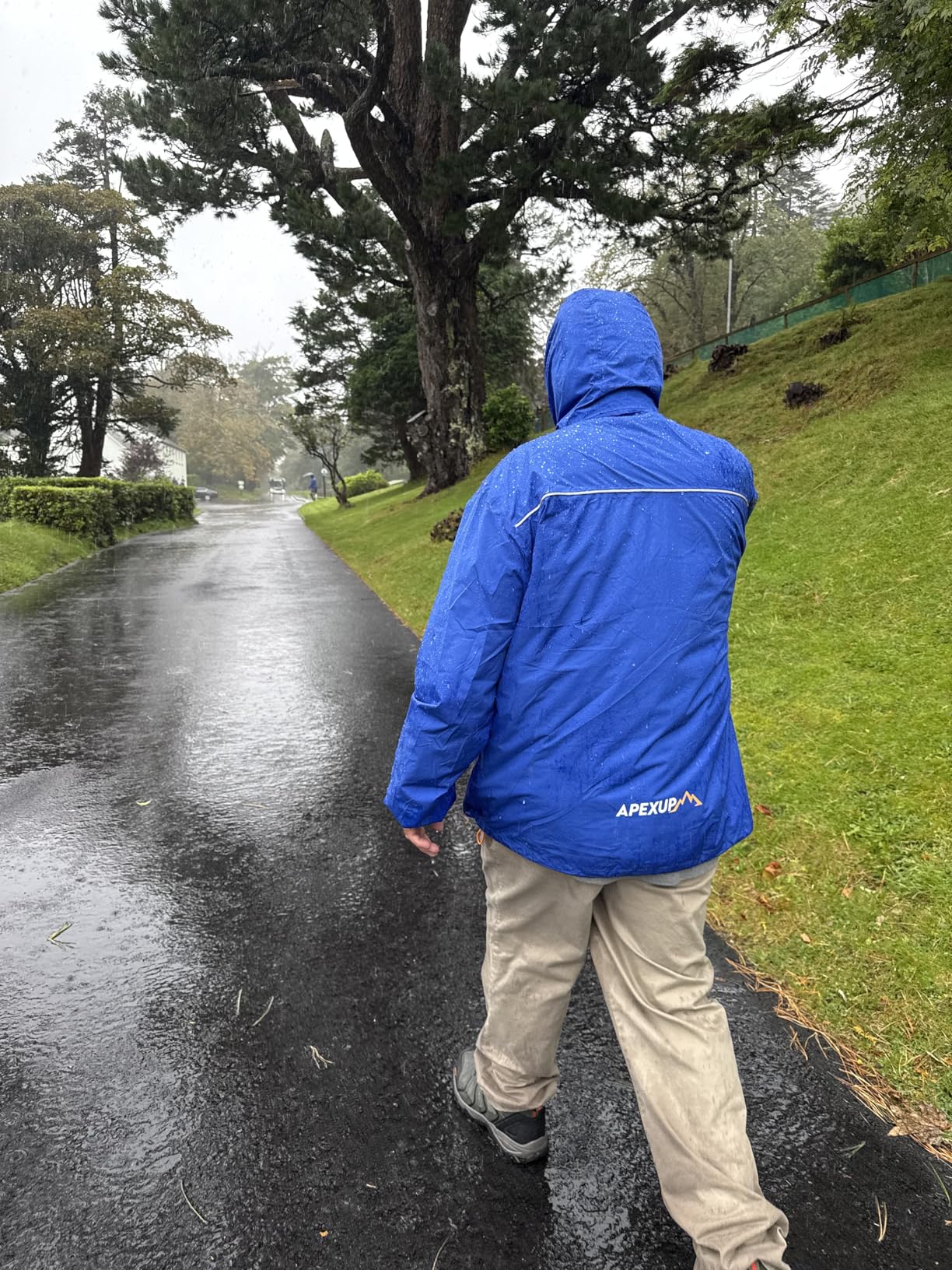 Packable Rain Jacket Men with Reflective Zipper, Lightweight Waterproof Raincoat, Mens Rain Jacket for Outdoor Sports customer photo 2