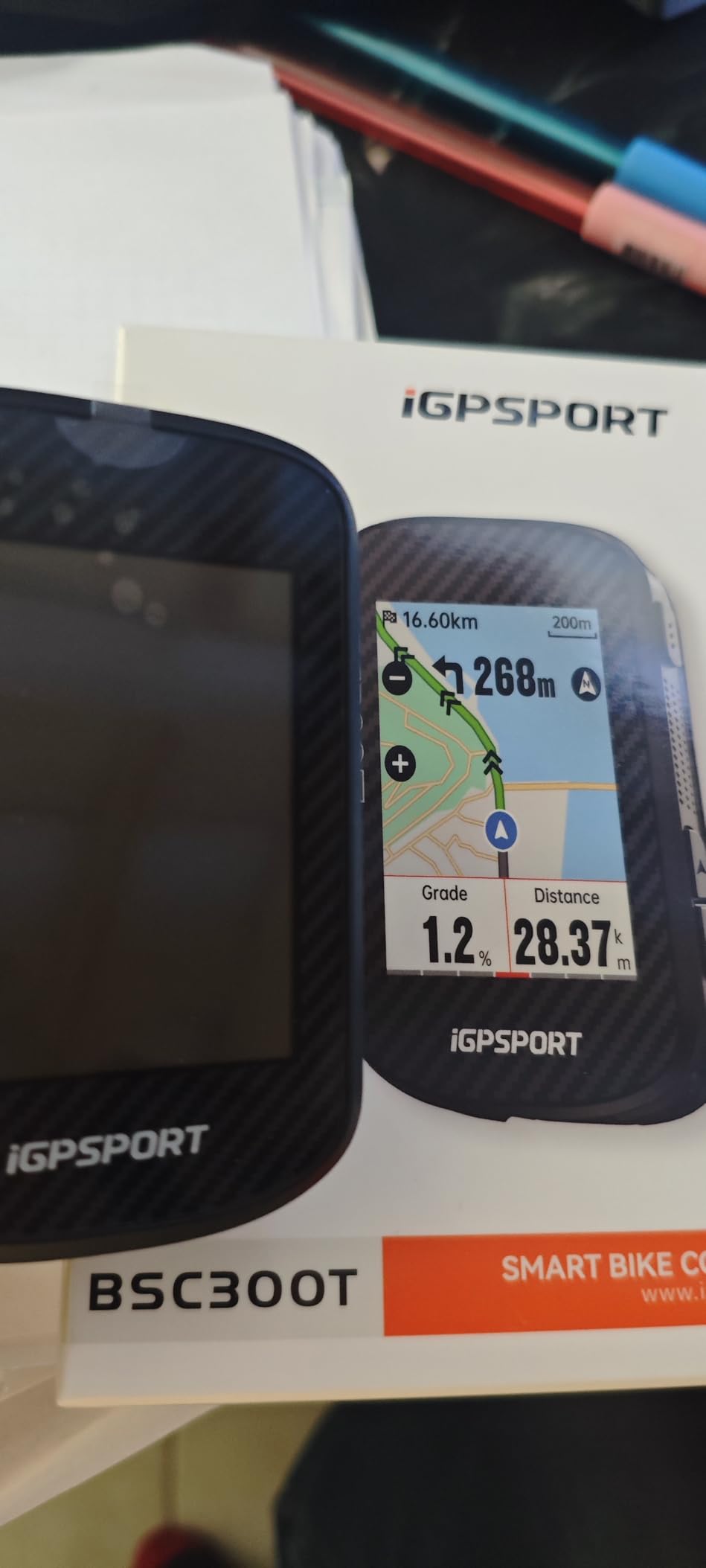 iGPSPORT BSC300T Wireless Bike Computer GPS, Touchscreen Offline MAP Navigation Off Course Warning Compatible with Insta 360, for Ebike Road Bike MTB customer photo 1