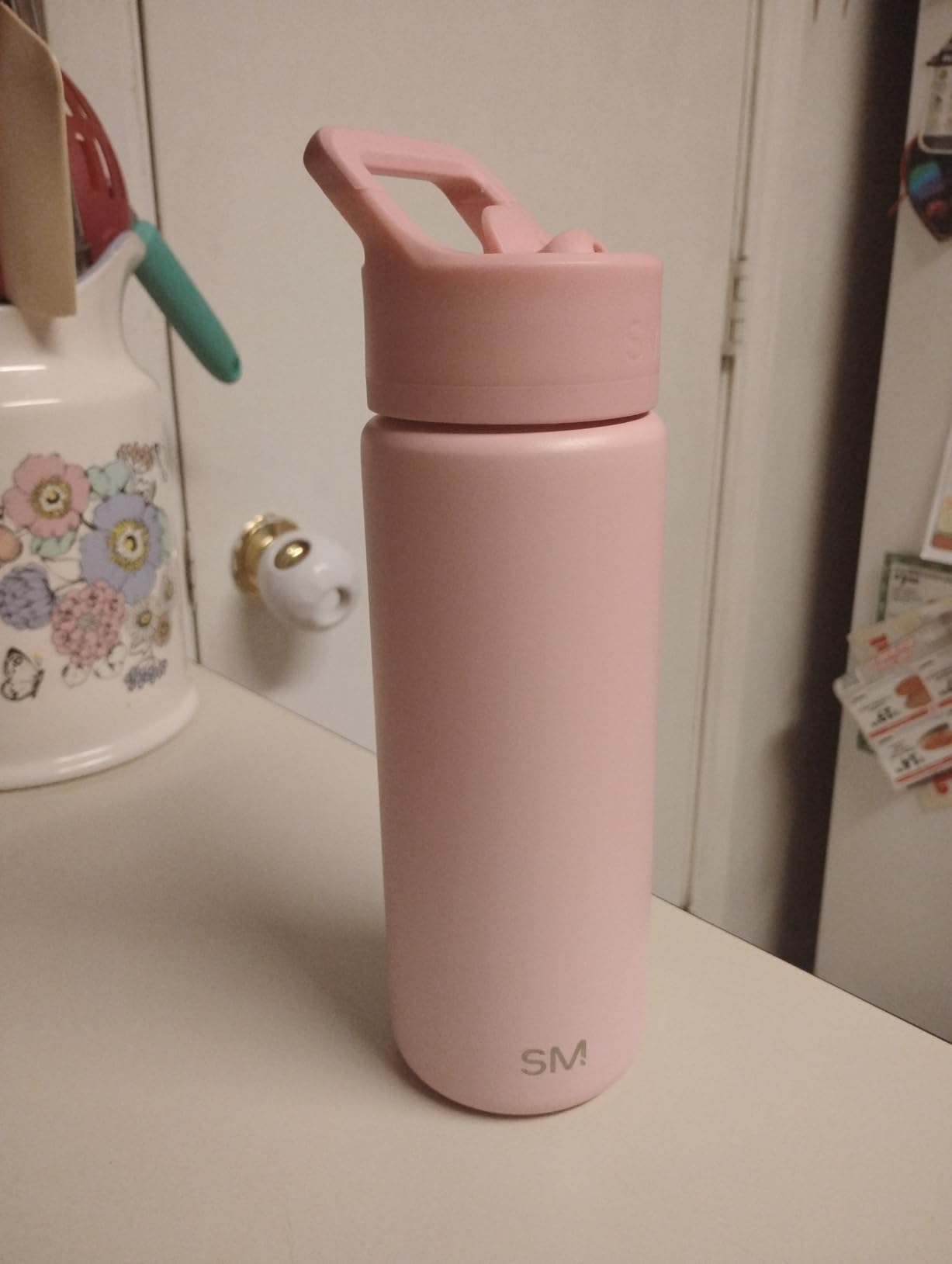 Simple Modern Water Bottle with Straw Lid | Vacuum Insulated Stainless Steel | Summit Collection | 30oz Midnight Black customer photo 1