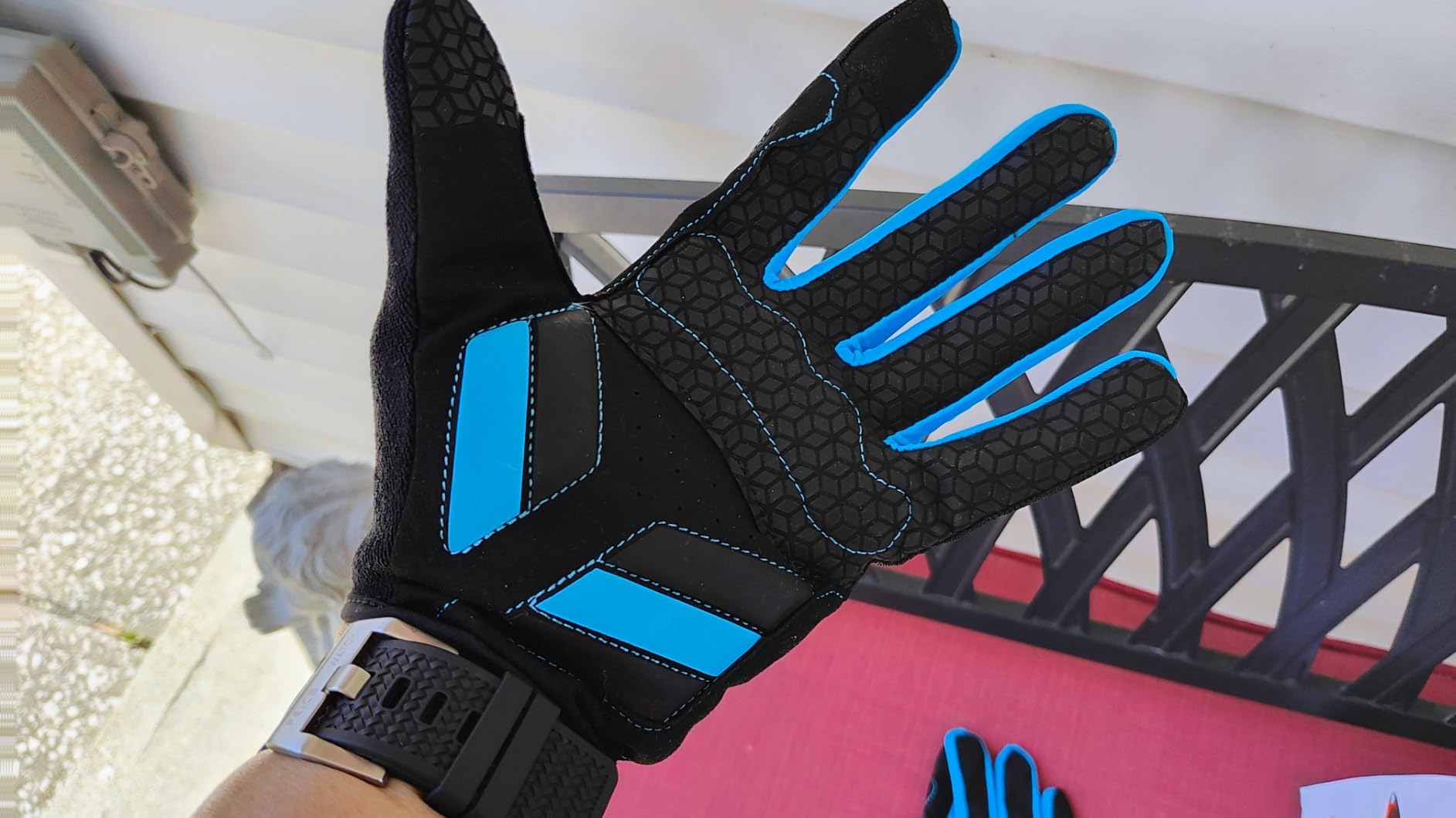 HANDLANDY Baseball Batting Gloves for Adult Youth, Grip Breathable Softball Batting Gloves Fit Men Kids Boys Girls customer photo 2