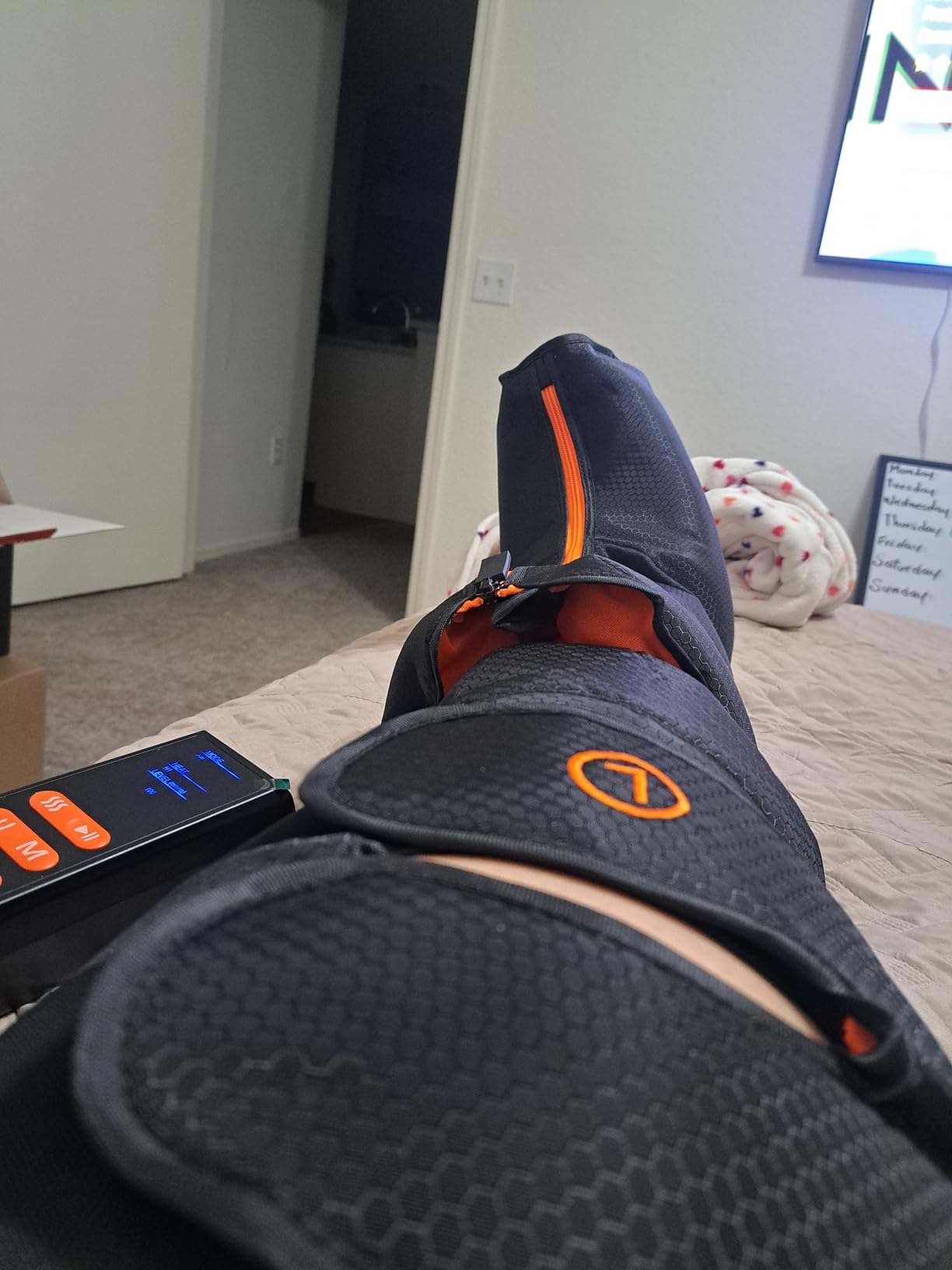 Leg Massager with Heat and Compression: Foot and Calf Massager for Circulation and Pain Relief, Sequential Compression Boots with 6 Modes, 9 Intensity, 3 Heat customer photo 1