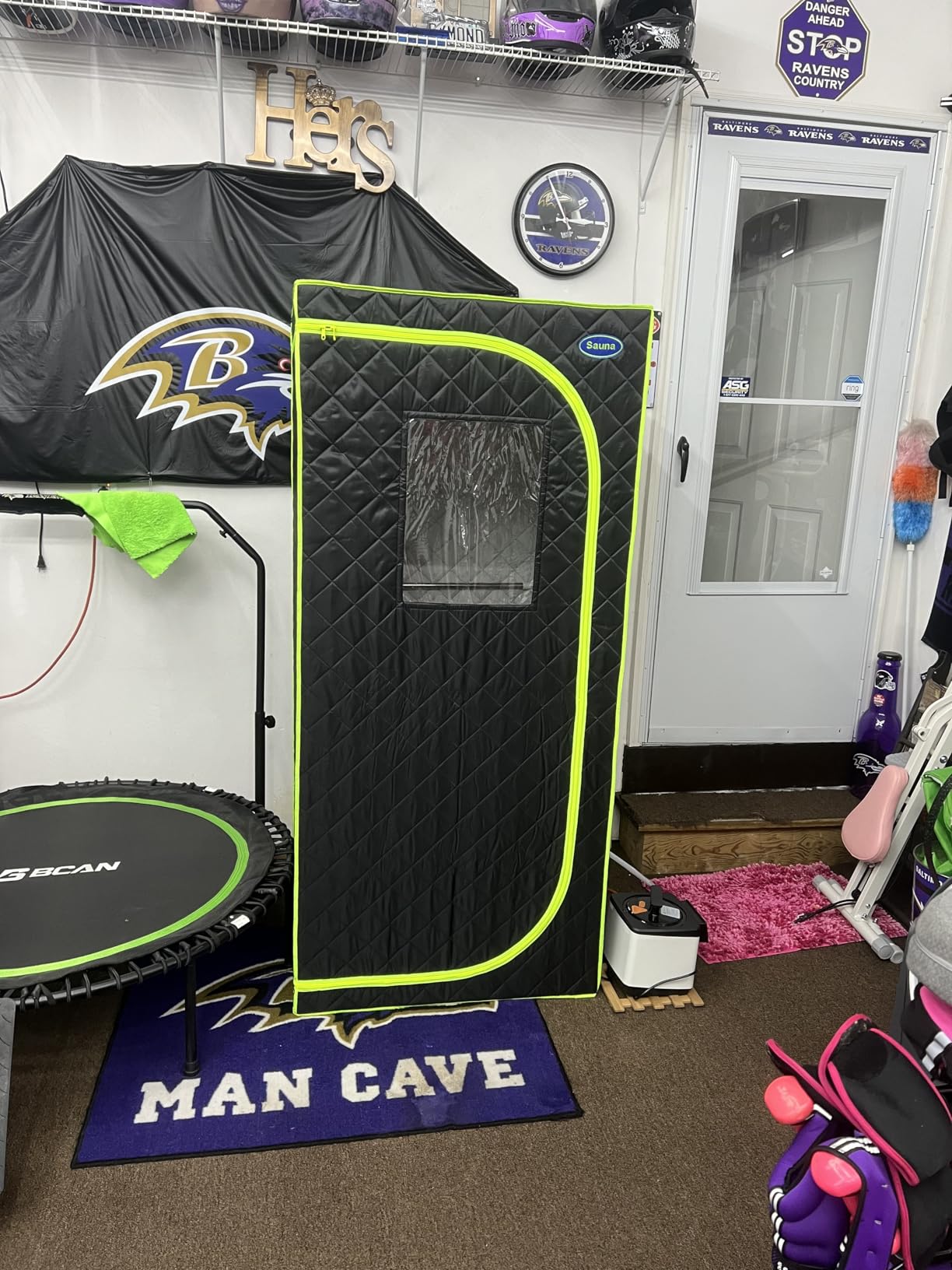 Portable Full Size Infrared Sauna for Home, Pentagonal Size Far Infrared Sauna, One Person Sauna Tent with Heating Foot Pad, Portable Chair customer photo 2