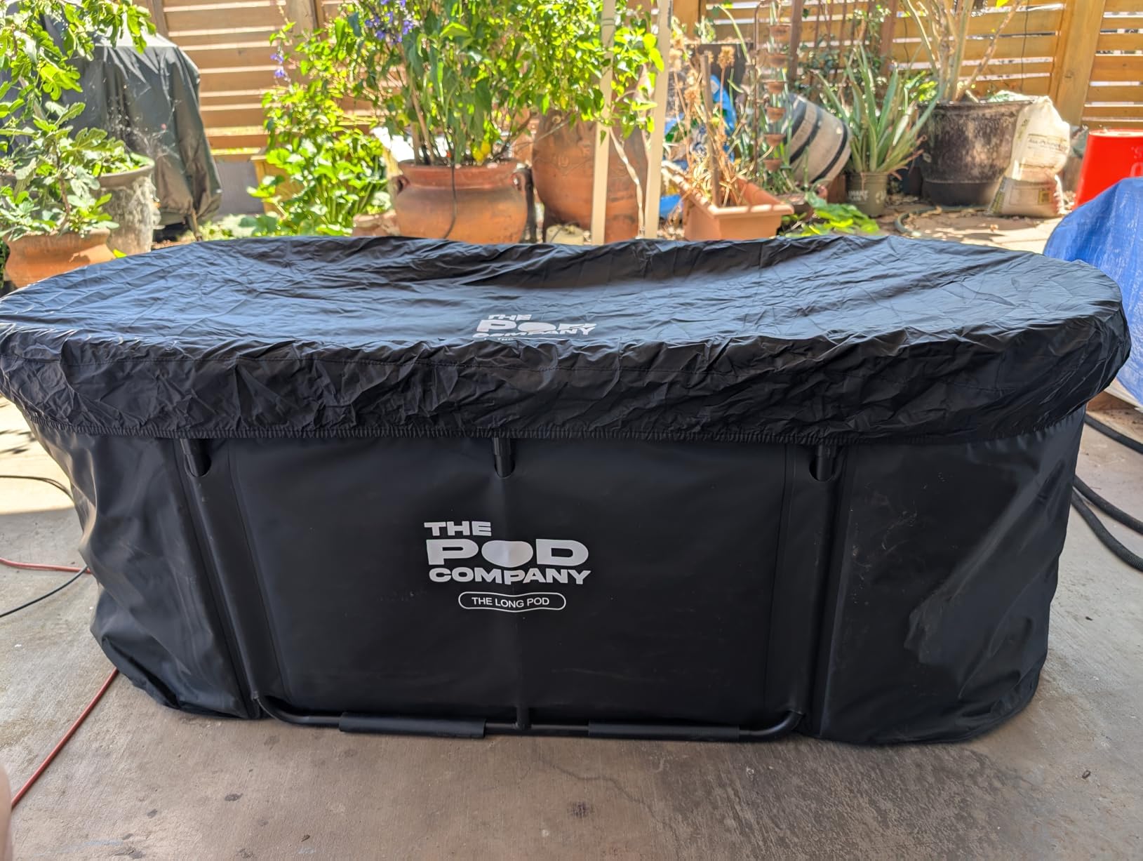 The Pod Company Long Pod Cold Plunge - 126-Gallon Extra-Large Inflatable Ice Bath Tub for Cold Water Therapy - Full-Body Stretch Design, Insulated & Water Chiller Compatible customer photo 2