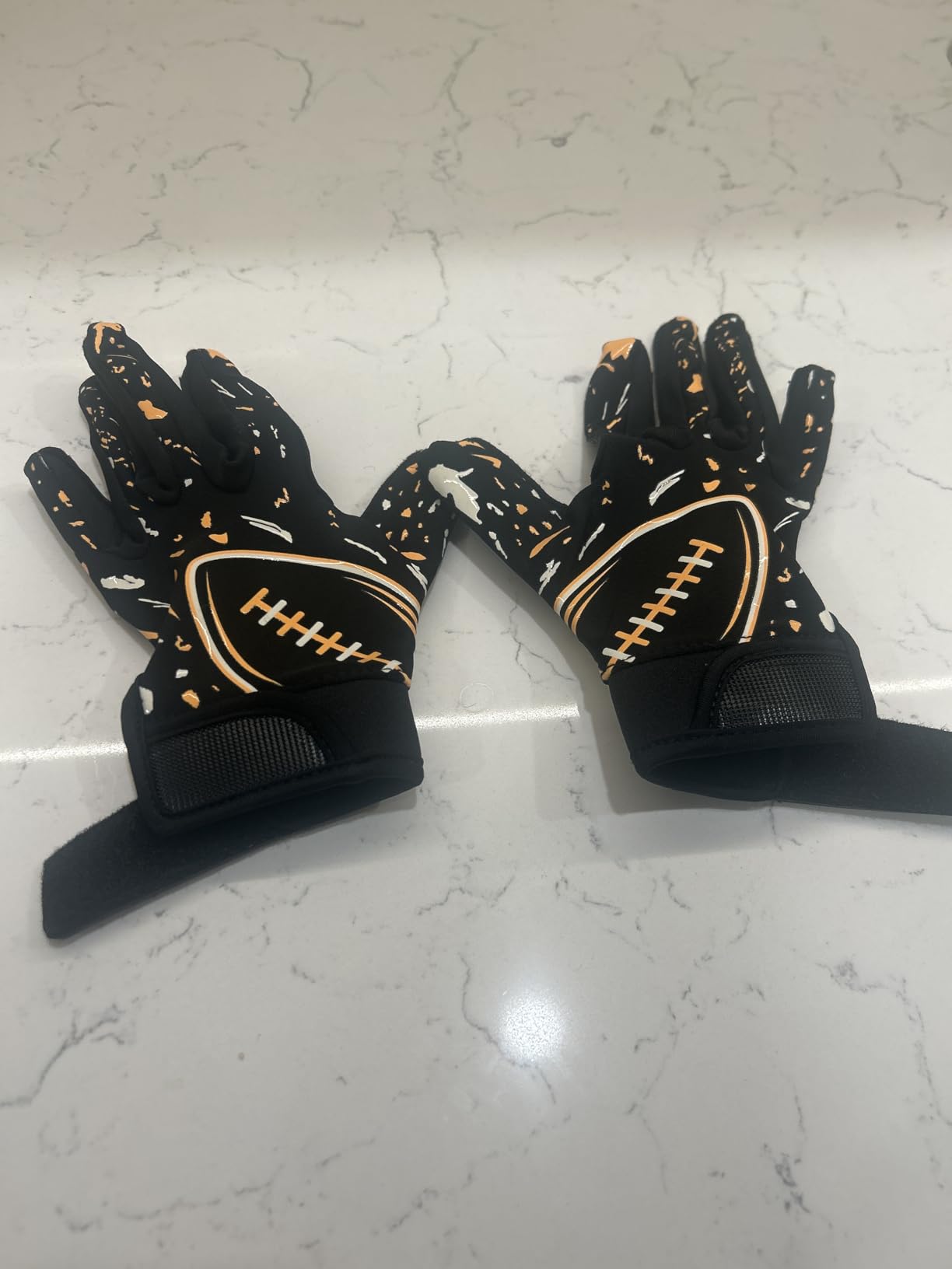 ATERCEL Youth Football Gloves Kids Sticky Receiver Gloves Grip Football Glove for Boys Girls customer photo 1