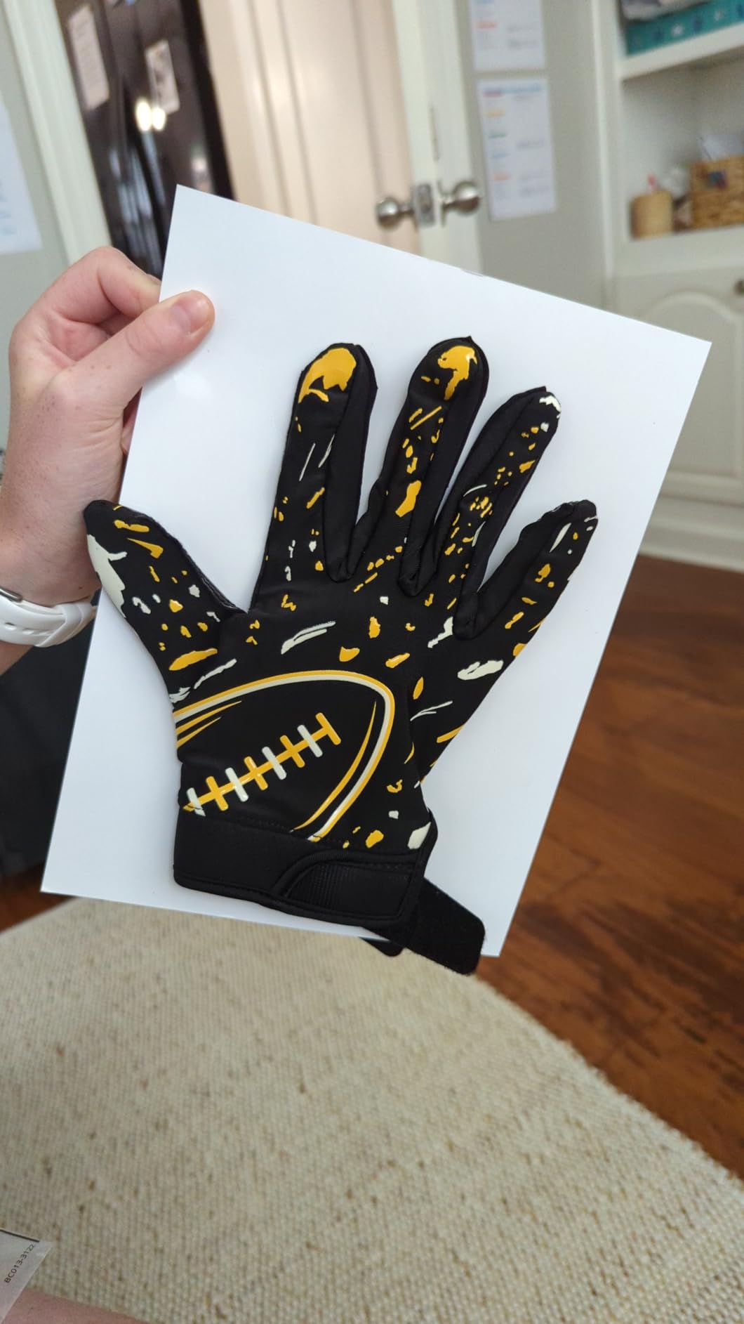 ATERCEL Youth Football Gloves Kids Sticky Receiver Gloves Grip Football Glove for Boys Girls customer photo 2