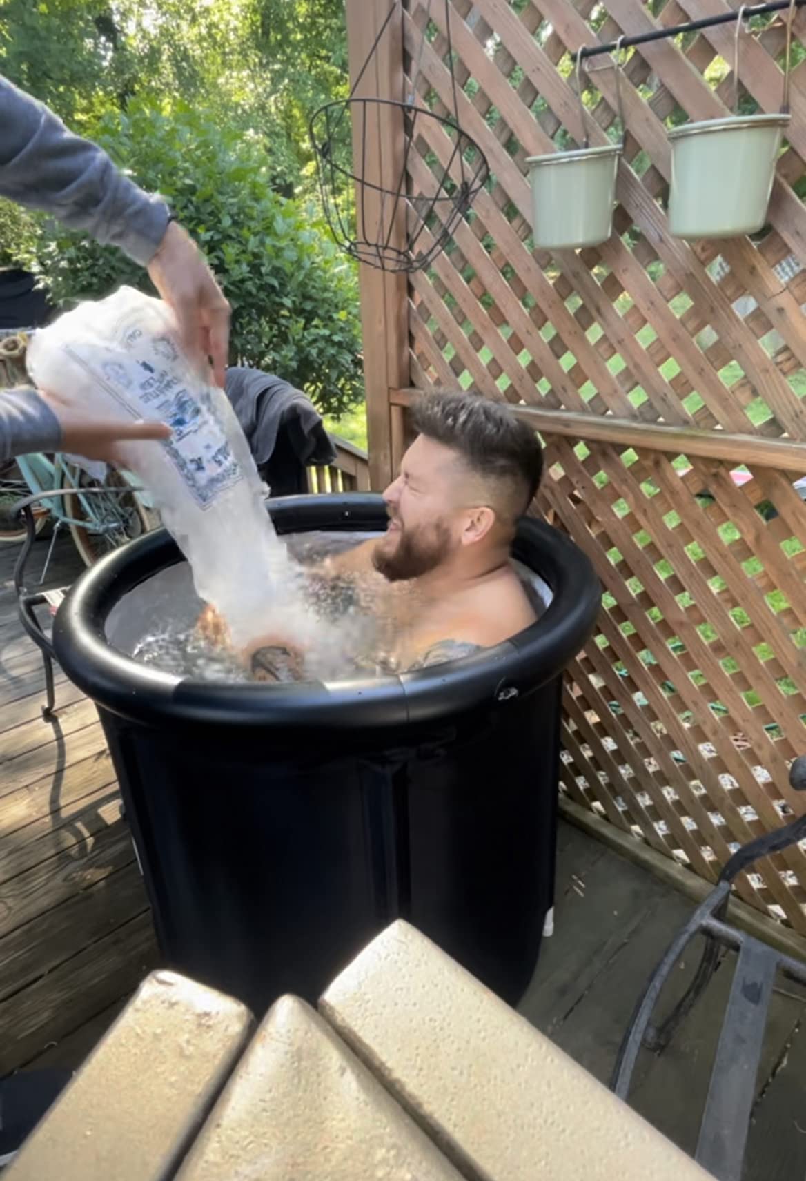 The Cold Pod Cold Plunge Tub: 85 Gal Round Tub with Full-Wrap UV-Reflective Insulation Cover Bundle for Indoor & Outdoors Use - Portable Ice Bath Tub customer photo 1