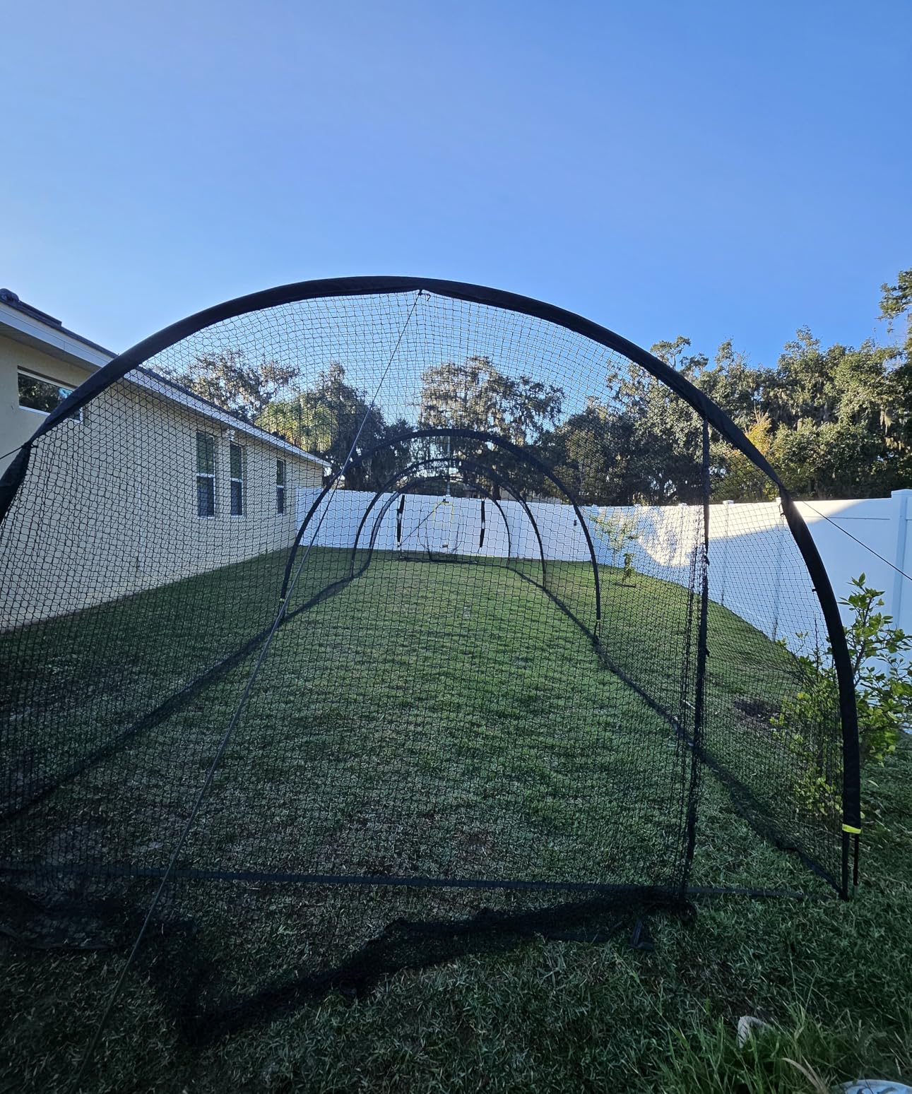 Batting Cage, 22ft/30ft/35ft/55ft/70ft Baseball Softball Hitting cage Net, Portable Baseball Cage Netting System for Solo or Team Training, for Backyard Field Outdoor Indoor customer photo 1