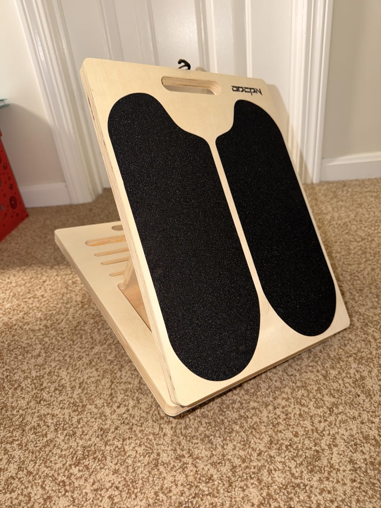 3-in-1 Slant Board & 180/360 Balance Board, Portable 6 Angle Adjustable Calf Stretcher with Training Poster, Anti-Slip 300LBS Wobble Board for Physical Therapy, Standing Desk & Core Strength customer photo 1