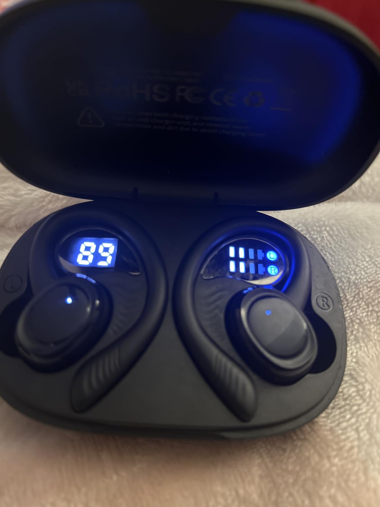 Wireless Earbuds Sport, NEW Bluetooth 5.4 Headphones with Earhooks, 50H Stereo Deep Bass Over Ear Buds with 4 ENC Noise Canceling Mics, IP7 Waterproof Earphones for Running Workout Gym -Black customer photo 1