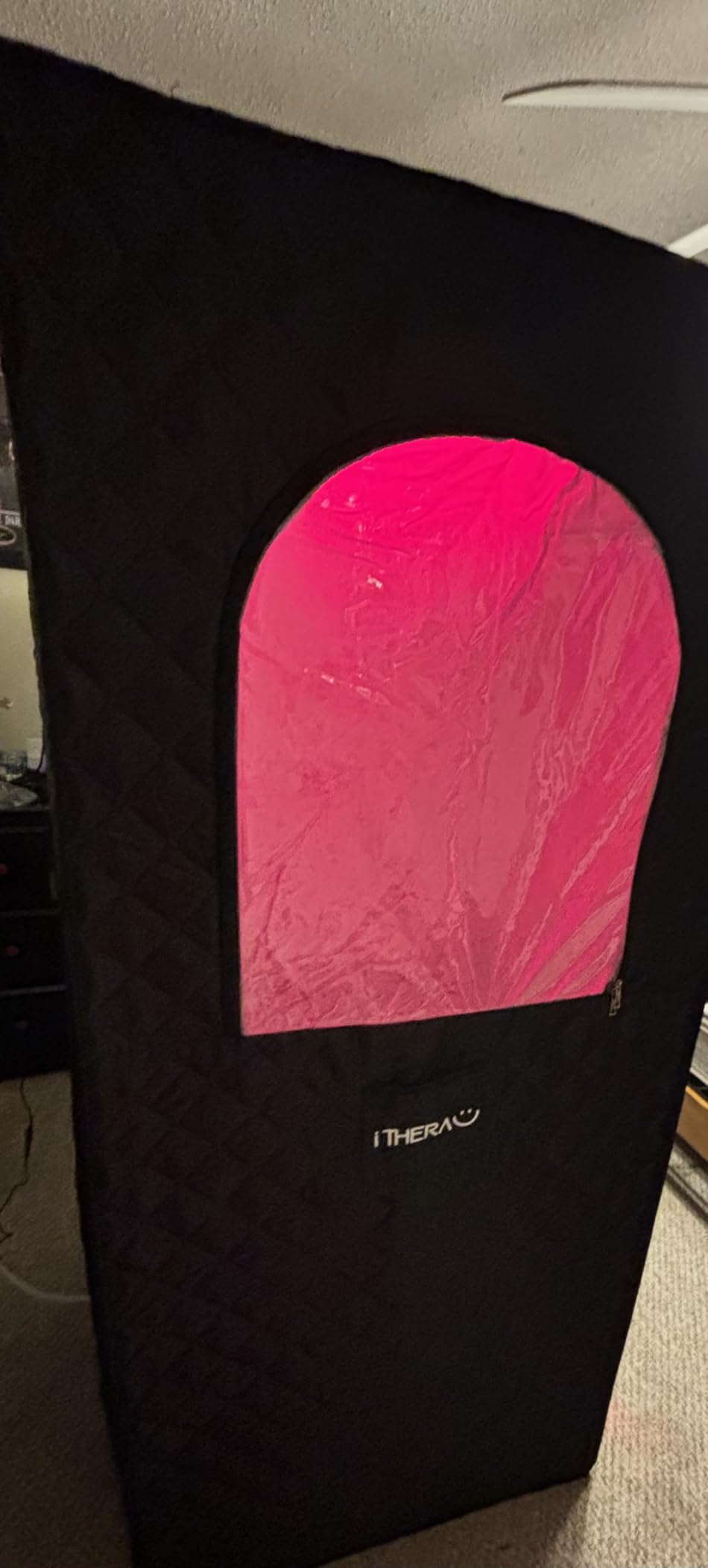 I-THERA-U XL Infrared Sauna Box with True 660 & 850nm Red Light Therapy Lamp, Portable Red Light Sauna for Home, Full Body Steam Tent with 3L 1200w Steamer, 15 Levels Heat, Chair, Remote customer photo 1