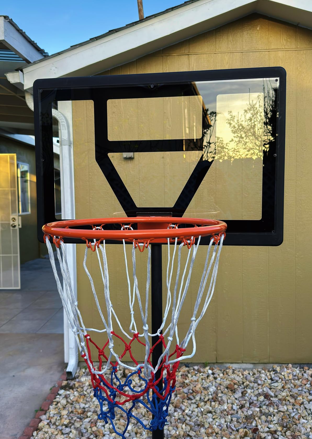 Kids Basketball Hoop Outdoor Height Adjustable 3-7 FT, Portable Basketball Goal System for Kids Youth Teens in Backyard/Driveway/Indoor, Shatterproof Backboard and Stable Base customer photo 1