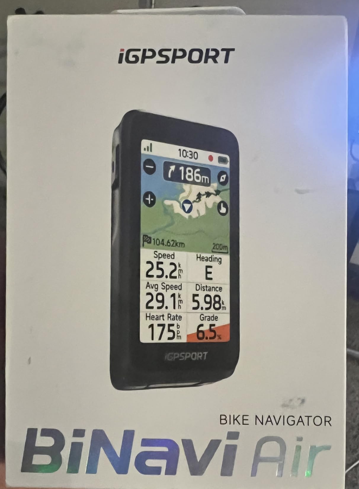 iGPSPORT BiNavi Air Bike Computer, 3.0'' Touchscreen MAP Voice Navigate Reroute Climb Smart Wireless GPS Cycle Computer customer photo 1