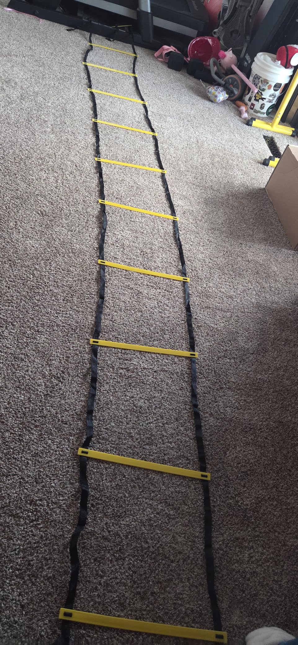20ft Adjustable Agility Speed Ladder Training Ladder with Carry Bag - Soccer, Speed, Football Fitness Feet Training - Agility Training Equipment for Footwork Drills customer photo 1