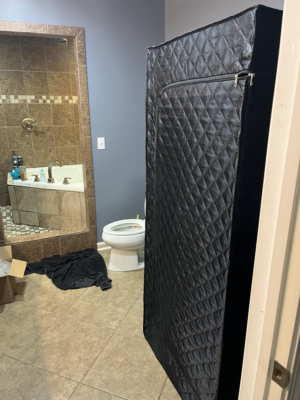 iTHERAU Infrared Home Steam Sauna Box, Portable Personal Sauna at Home with 660nm 850nm Red Light Therapy Lamp, 3L Steamer, Folding Chair, 15 Levels customer photo 1