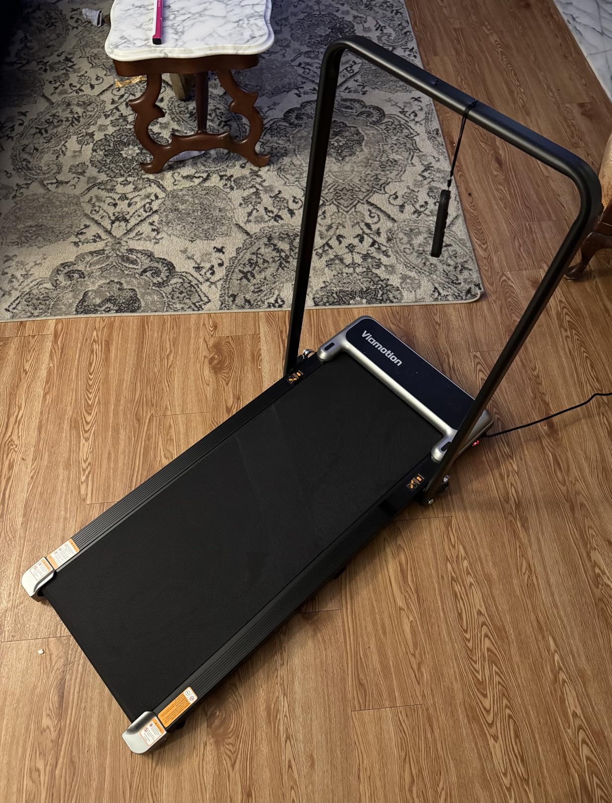 Walking Pad Treadmill for Home, Walking Pad with Incline and Handle Bar | Sturdy Foldable Handles Walking Pad with LED Display, Portable Quiet Under Desk Treadmills for small space at home office customer photo 1
