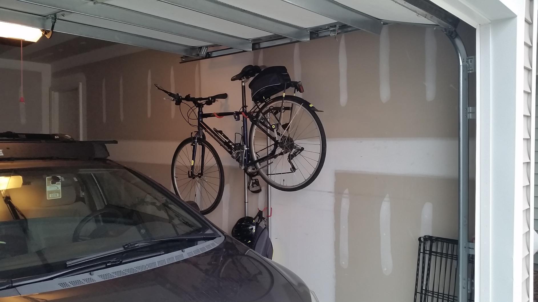 Delta Cycle Michelangelo 2 Bike Storage Rack - Gravity Fully Adjustable Bike Storage Garage For Road, MTB, and Hybrid Bicycles - Vertical Bike Rack Holds Up To 80 lbs customer photo 1