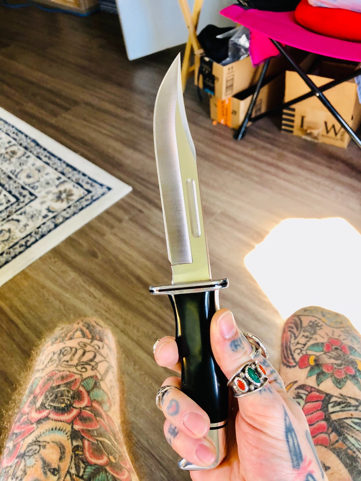 Buck Knives 119 Special Hunting Knife with Sheath, Phenolic Handle, 7.5 oz | Strong Full Tang Design, 6