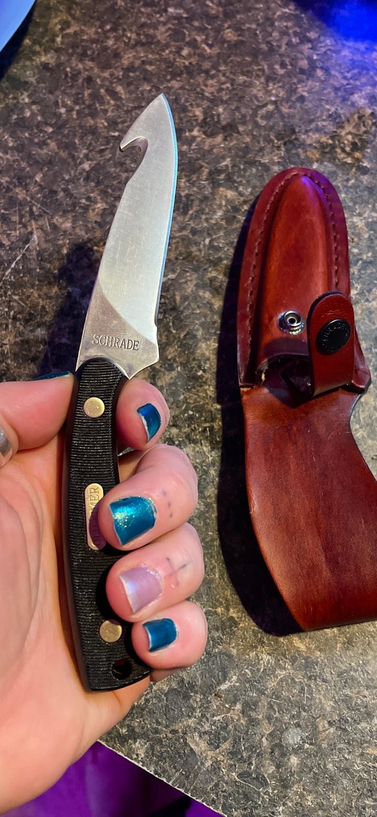 Old Timer 158OT Guthook Skinner 7.3in High Carbon S.S. Full Tang Fixed Blade Knife with 3.5in Blade and Sawcut Handle for Outdoor, Hunting and Camping customer photo 1