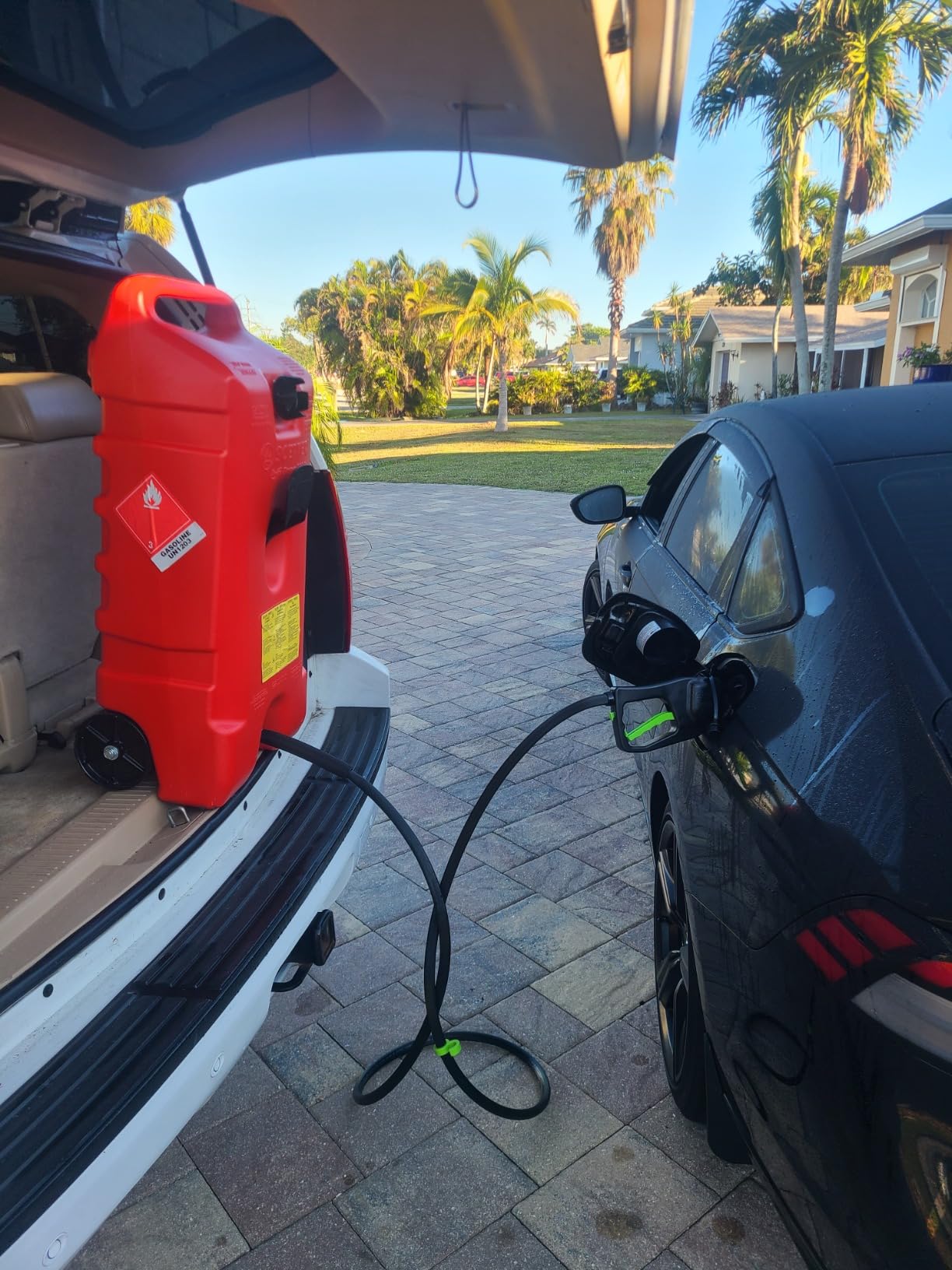 Scepter Duramax Flo 'N Go 14 Gallon Gas Caddy, 53 Liter Fuel Tank, Red | Updated Version, Portable Fuel Transfer Pump with 10-Foot Hose for Lawn Mower, Farm, Marine, Commercial, and Home Use customer photo 2