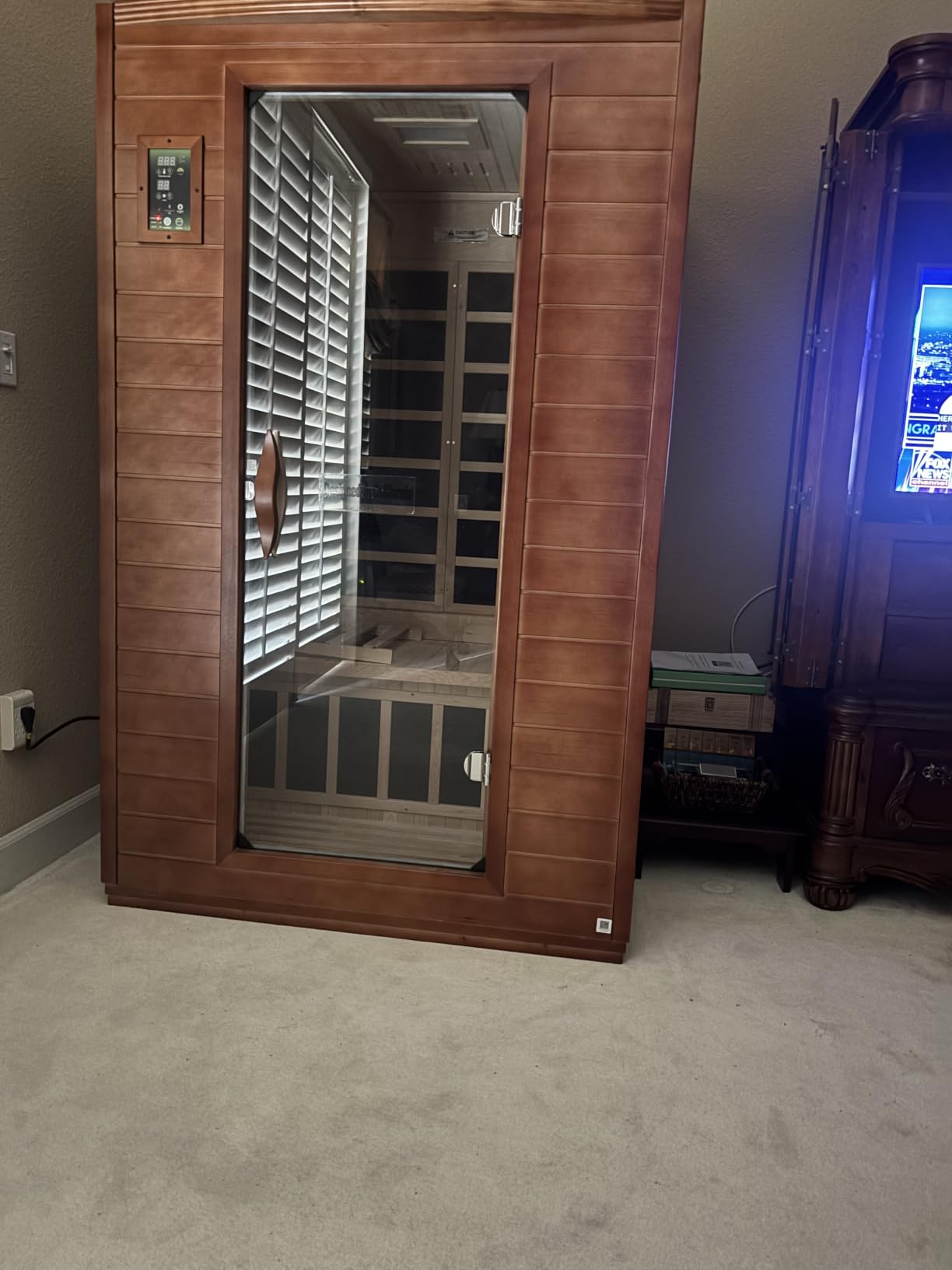 DYNAMIC SAUNAS Andora 2-Person Low EMF FAR Infrared Sauna with Red Light Therapy - Personal Indoor Dry Heat Wooden Sauna with Bluetooth Speakers for Home & Gym - Made from Canadian Hemlock Wood customer photo 1