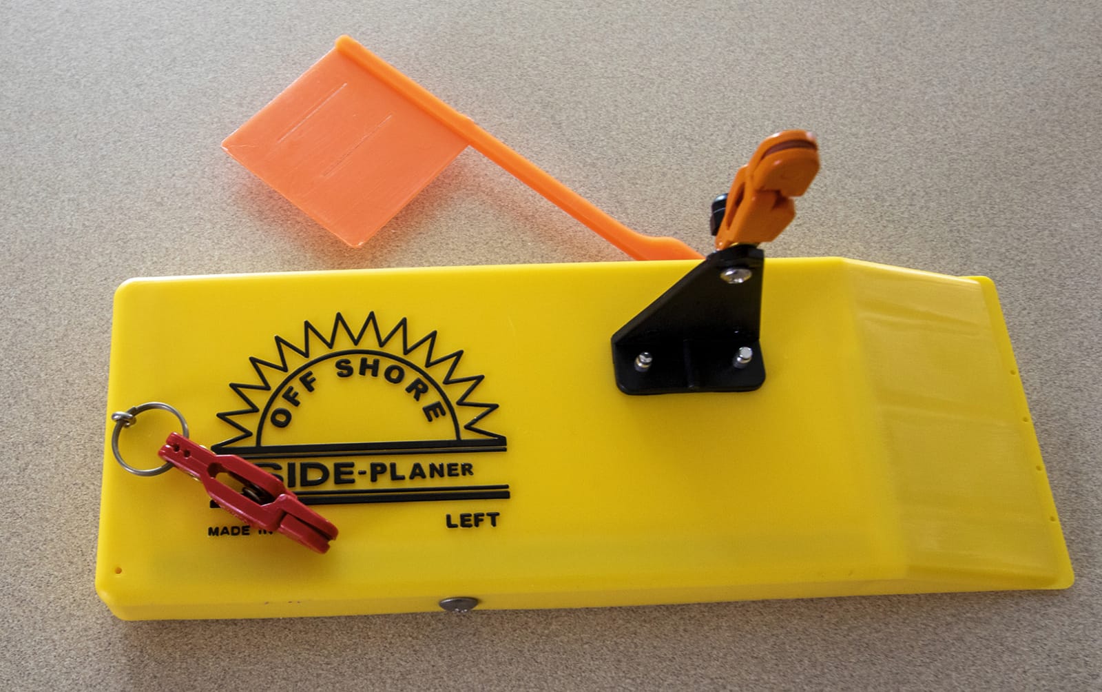 Off Shore OR12L Left Side Planer with Flag, Yellow, 9-1/2