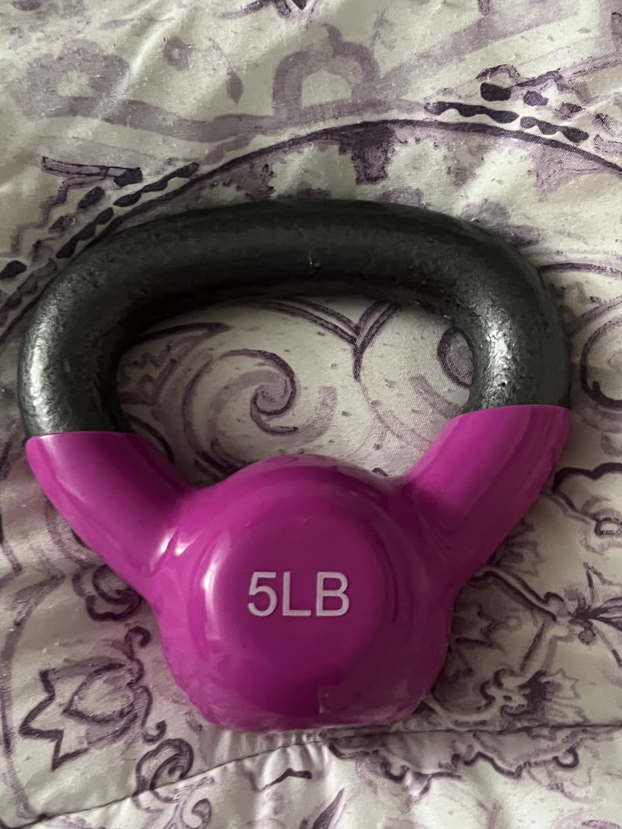 Sunny Health & Fitness Vinyl Coated Cast Iron Kettlebell 5-25 lb customer photo 2