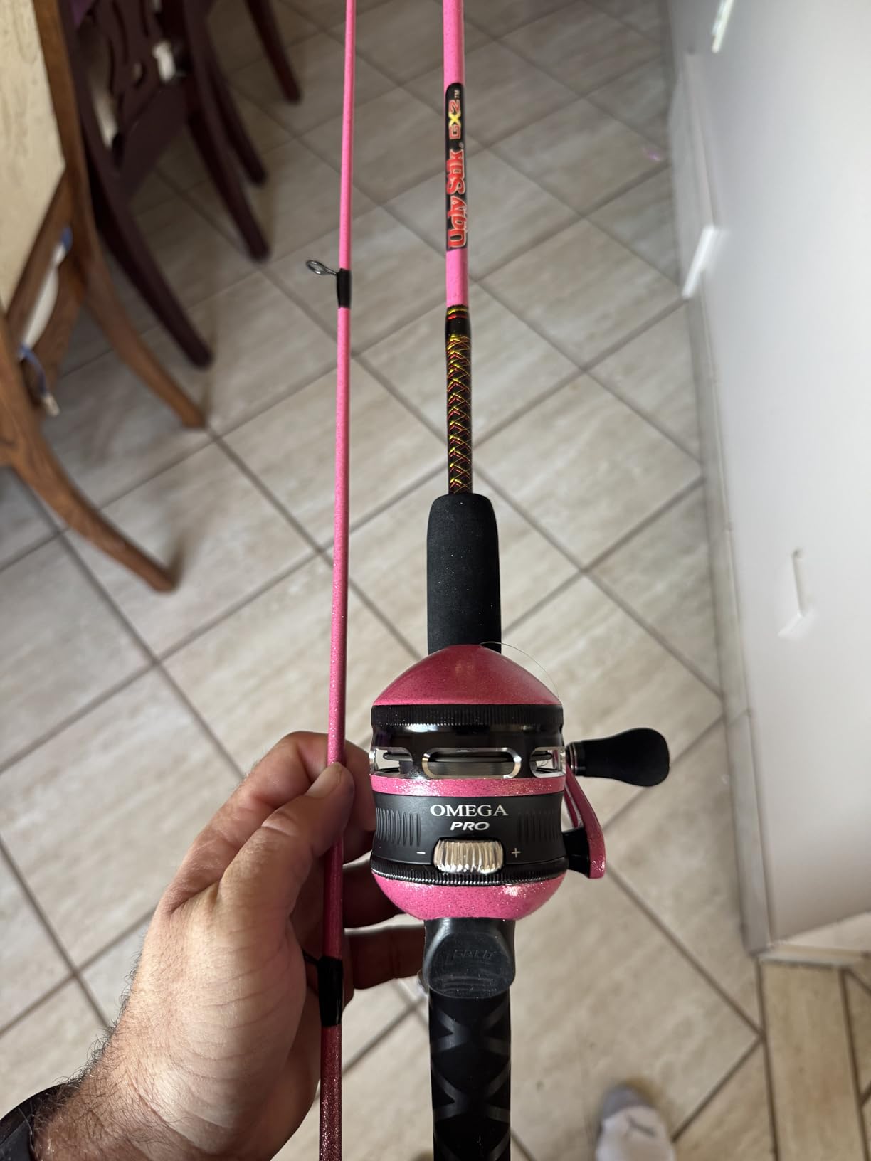 Zebco Omega Pro Spincast Fishing Reel, Dual Ceramic Pick-up Pins, Solid-Brass Pinion Gear, GlideLine ll Line Retrieval System, Pre-Spooled customer photo 2
