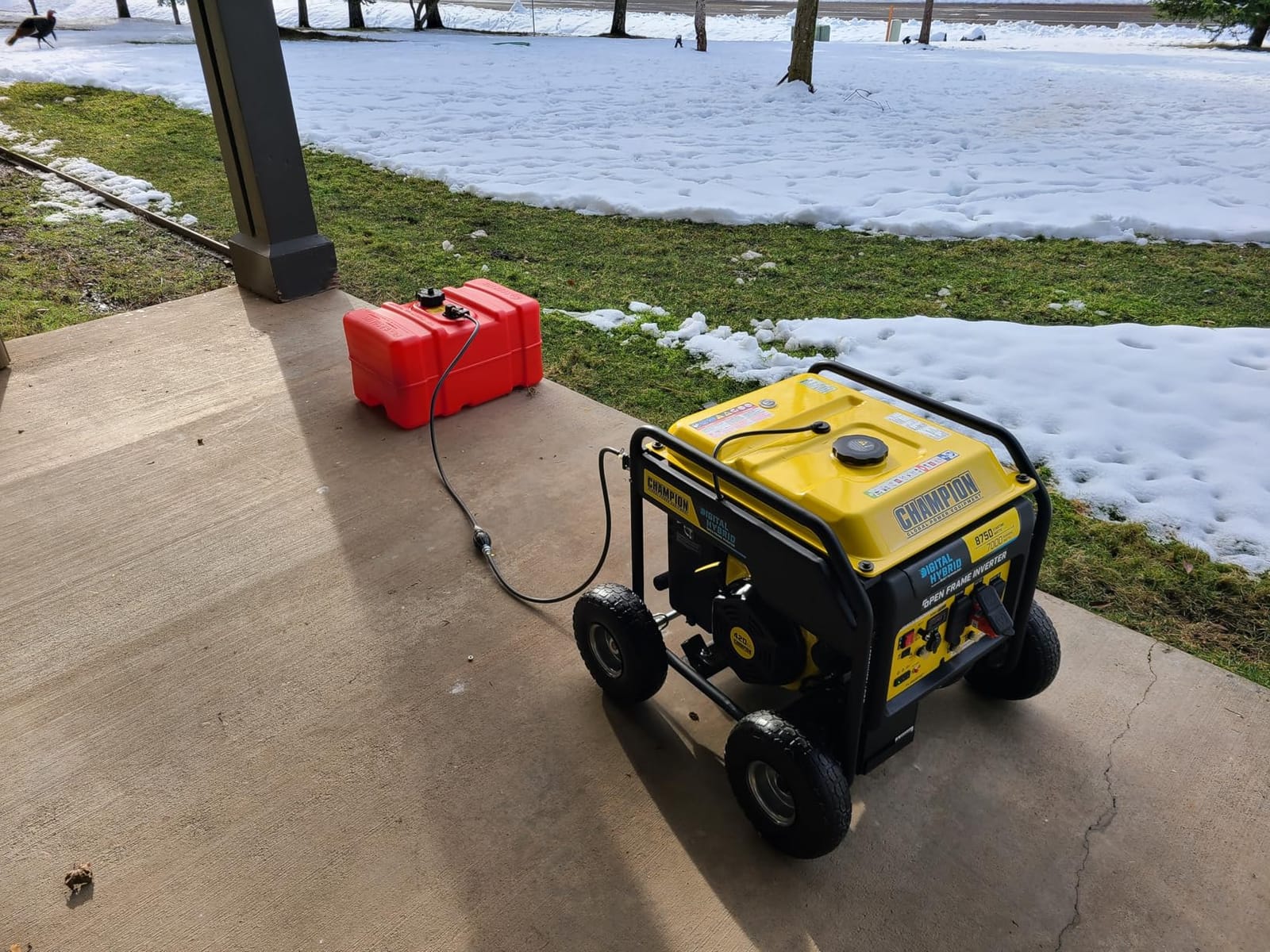 Scepter 12 Gallon Portable Marine Gas Can, Large Capacity Boat Fuel Tank | Tall Profile, 2-Way Vented Cap, Built-In Fuel Gauge & Pick-Up, Handles, EPA & CARB Compliant, 22.9