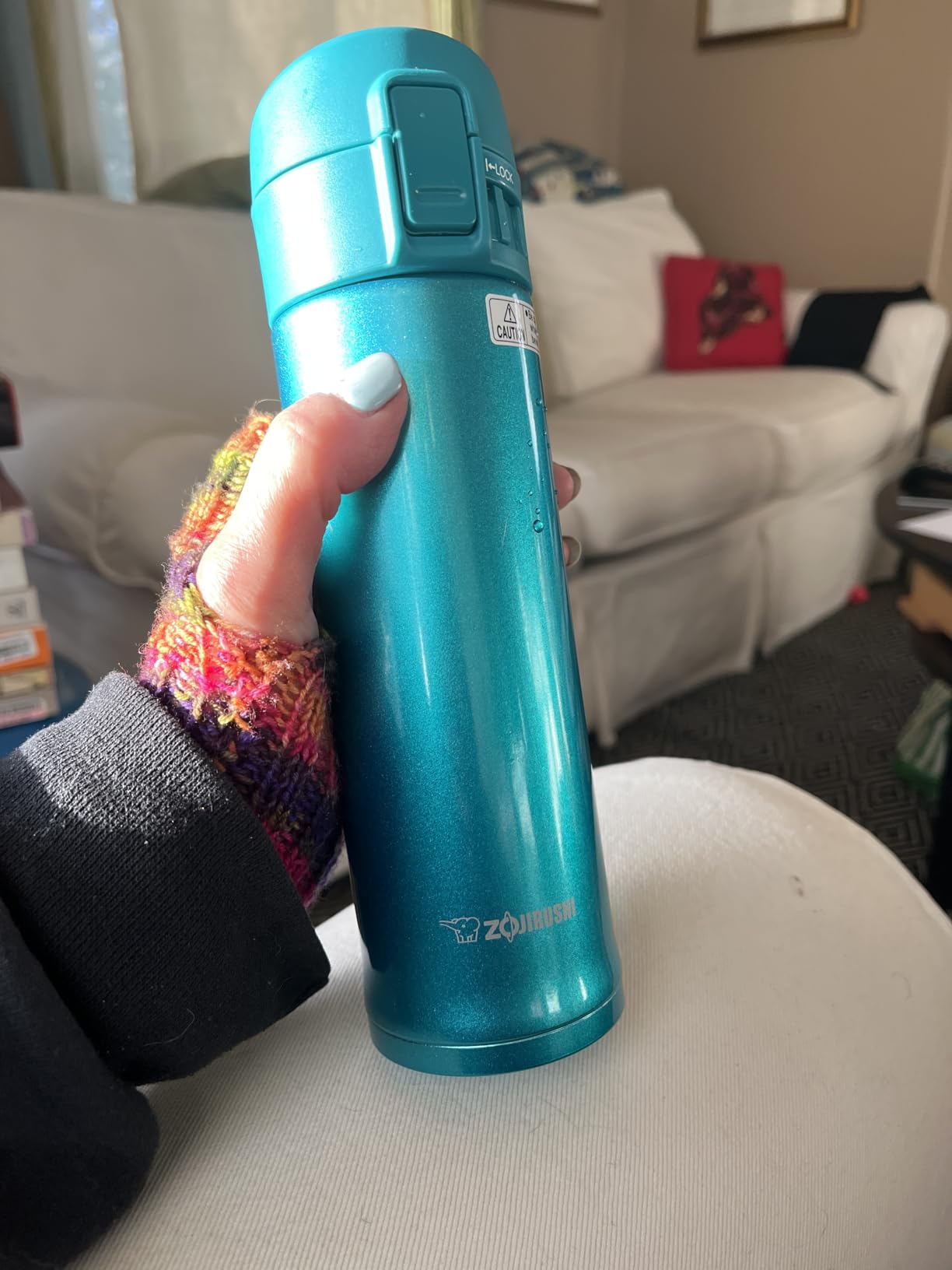 Zojirushi Stainless Steel Mug, 16oz, Smoky Blue customer photo 2