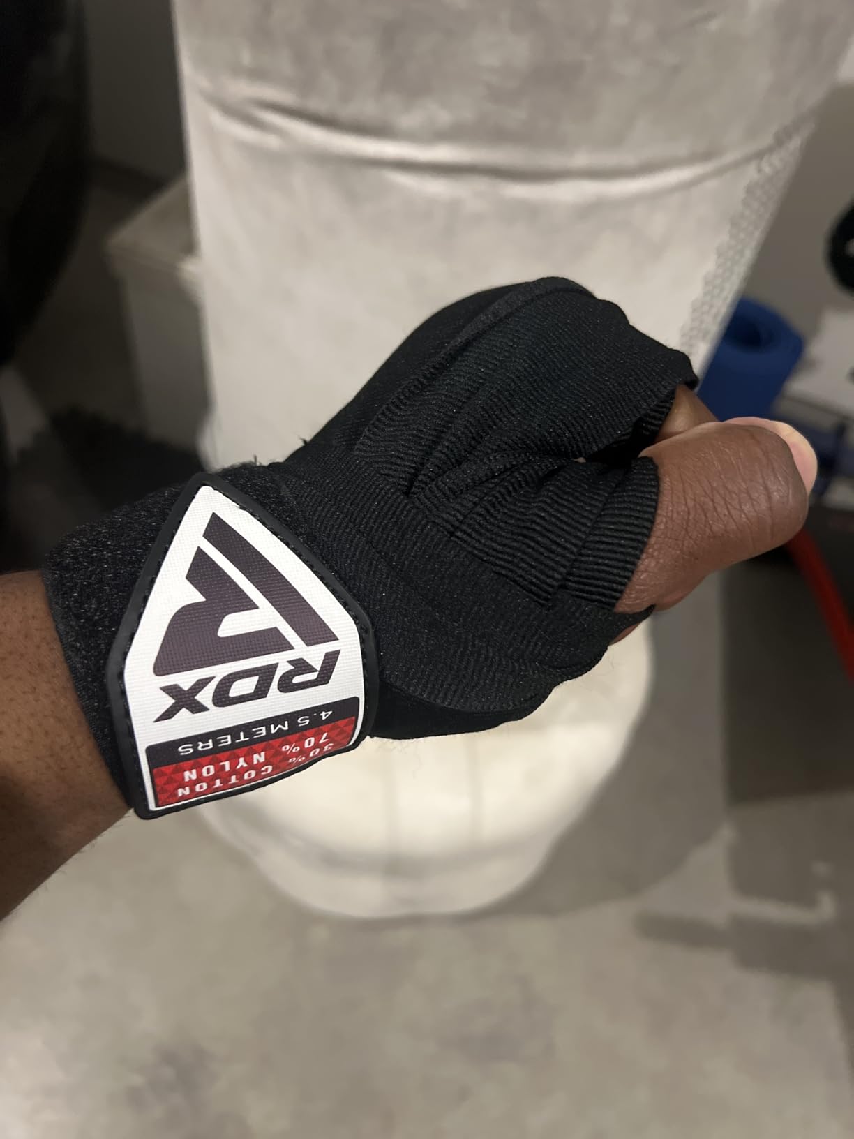 RDX Boxing Hand Wraps 4.5M / 180 Inches - Mexican Style Semi-Elastic MMA Inner Gloves - Wrist Support for Muay Thai, Kickboxing, BJJ, Karate - Thumb Loop & Hook and Loop Closure - Cotton & Nylon Blend customer photo 2