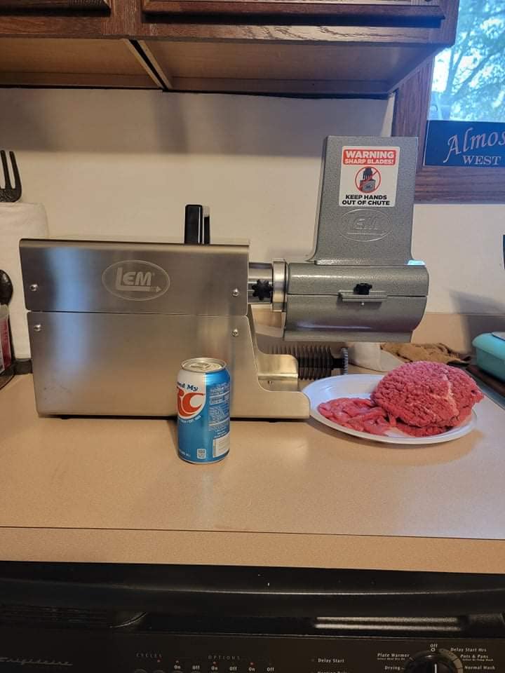 LEM Products BigBite 2-in-1 Jerky Slicer and Tenderizer, Grinder Attachment | Meat Grinder Accessory for Home and Kitchen, Perfect for Jerky, Cheesesteaks, Fajitas, Meal Prep, Made of Aluminum customer photo 1