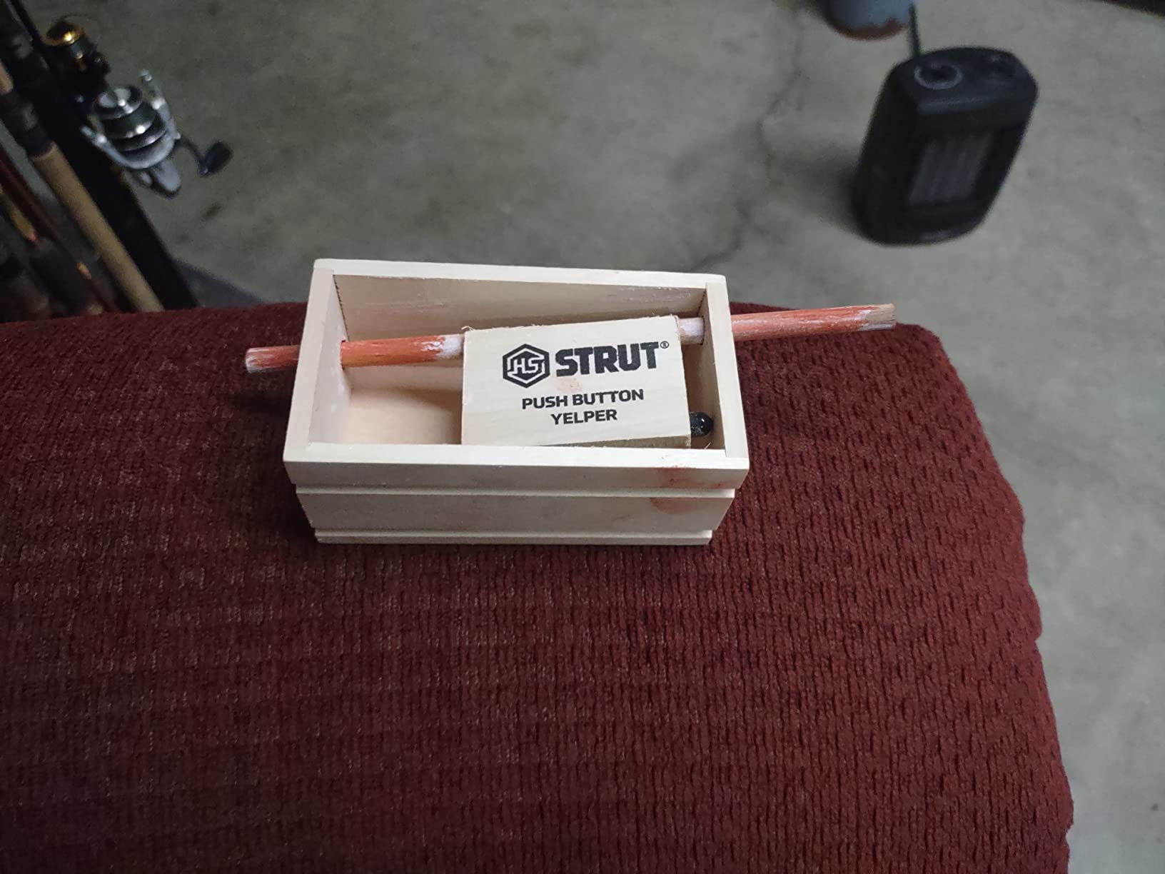 HUNTERS SPECIALTIES HS Strut Push Button Yelper Poplar Walnut Hand Tuned Compact Hunting Realistic Soft Clucks Purrs Tree Talk Wild Turkey Call Brown customer photo 1