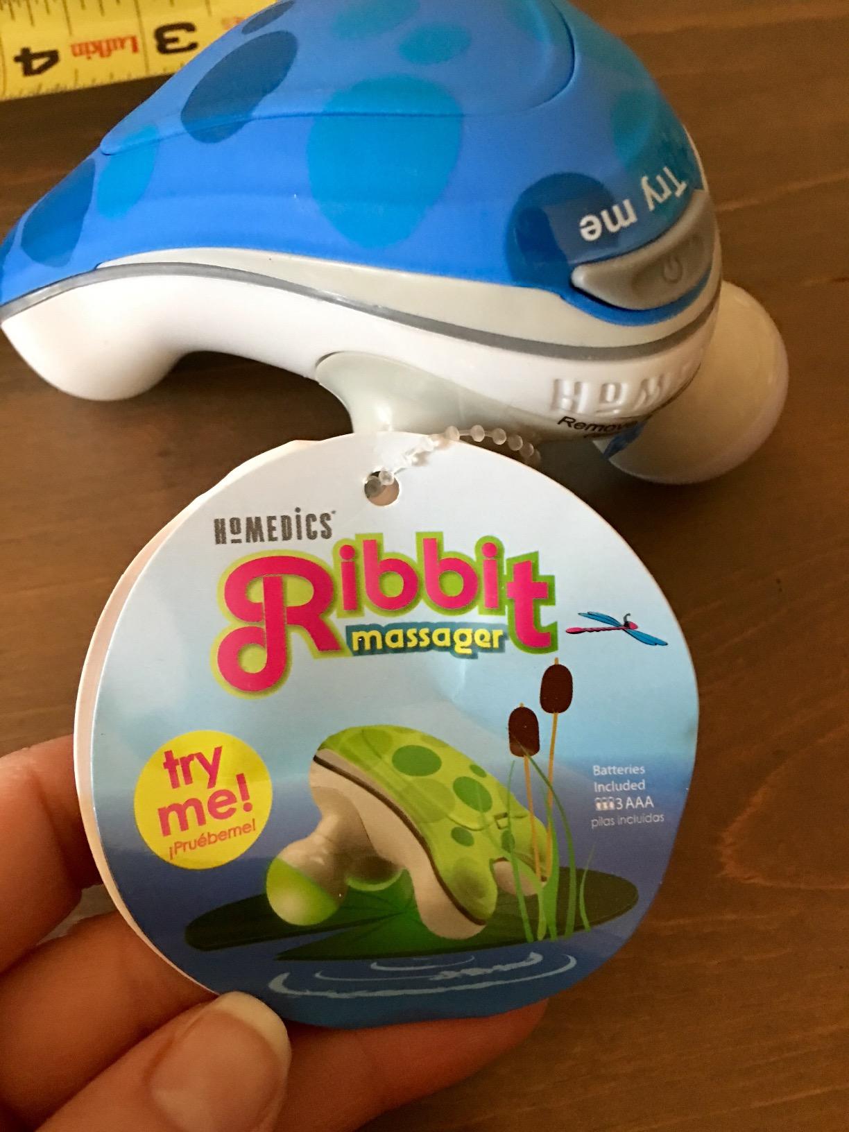 Homedics Ribbit Mini Handheld Massager, Vibrating Electric Massager with Comfort Grip and LED Light, Batteries Included customer photo 2