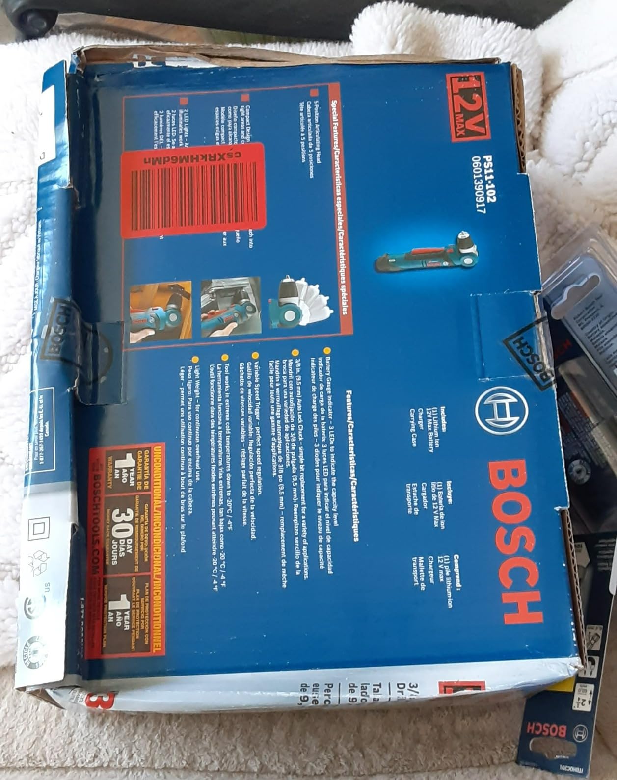 BOSCH PS11-102 12V Max 3/8 In. Right Angle Drill/Driver Kit with 2.0Ah Lithium Ion Battery customer photo 2