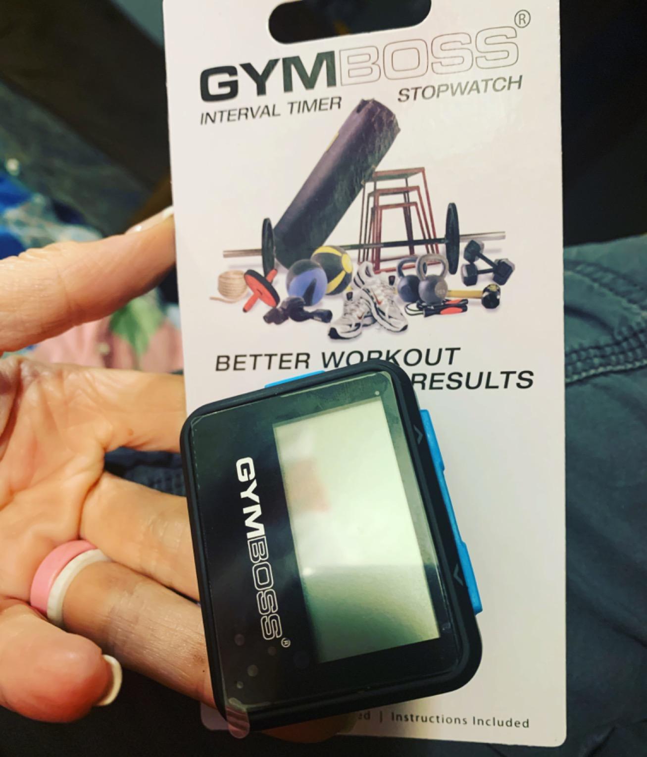 Gymboss Interval Timer and Stopwatch - Black/Blue SOFTCOAT customer photo 2