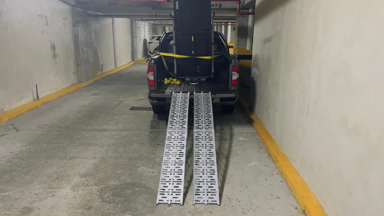 7.5' ATV Loading Ramps, 1,500 lb Capacity, Titan Ramps | Aluminum loading ramps for pickup trucks, folds to 45.5
