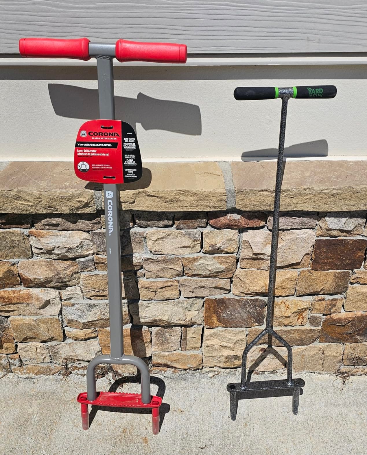 Yard Butler Manual Lawn Coring Aerator, ID-6C - Lawn Care Tool for Aerating - Long-Handled - Power-Coated Steel Construction - Comfortable Cushioned Handles Garden Tool - Easy to Use customer photo 2