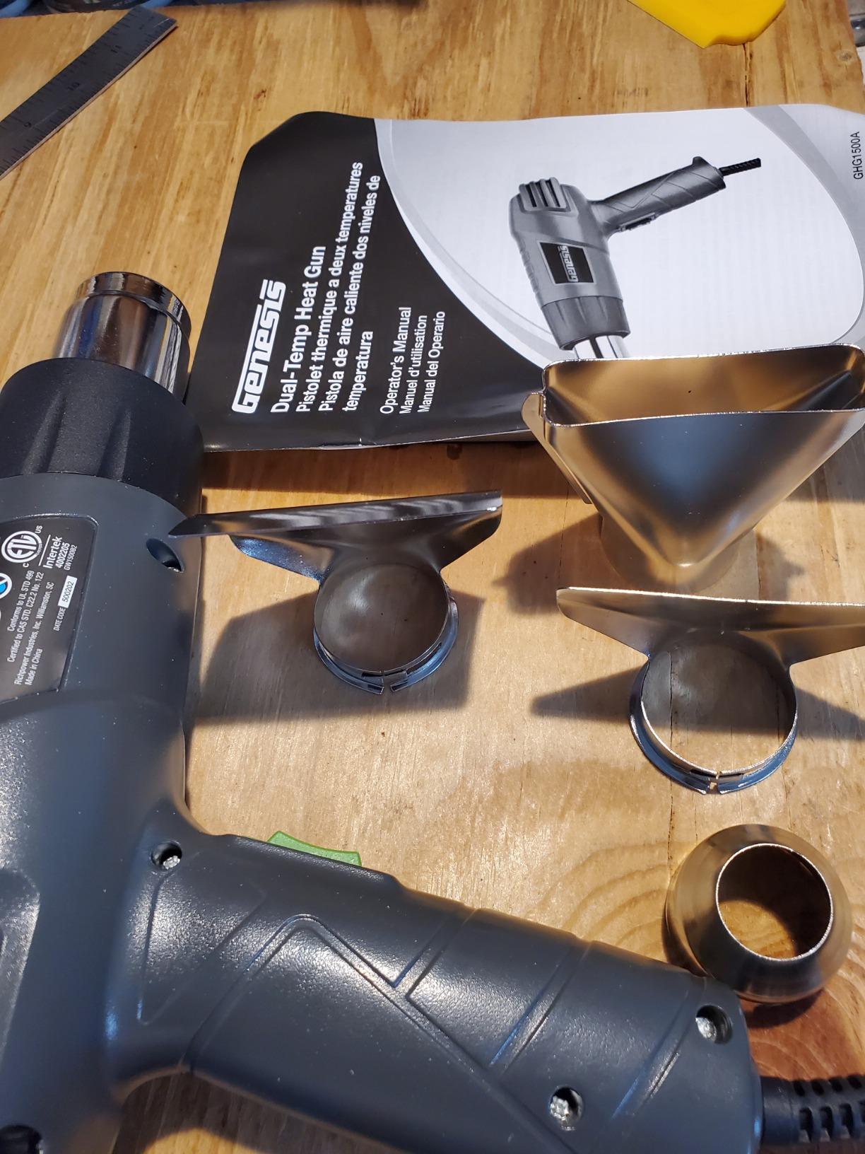 Genesis GHG1500A Dual Temperature Heat Gun Kit With Fast Heat High And Low Settings 572F/1000F, Air Reduction Nozzle, Reflector Nozzle, And Two Deflector Nozzles with 2 Year Warranty customer photo 1
