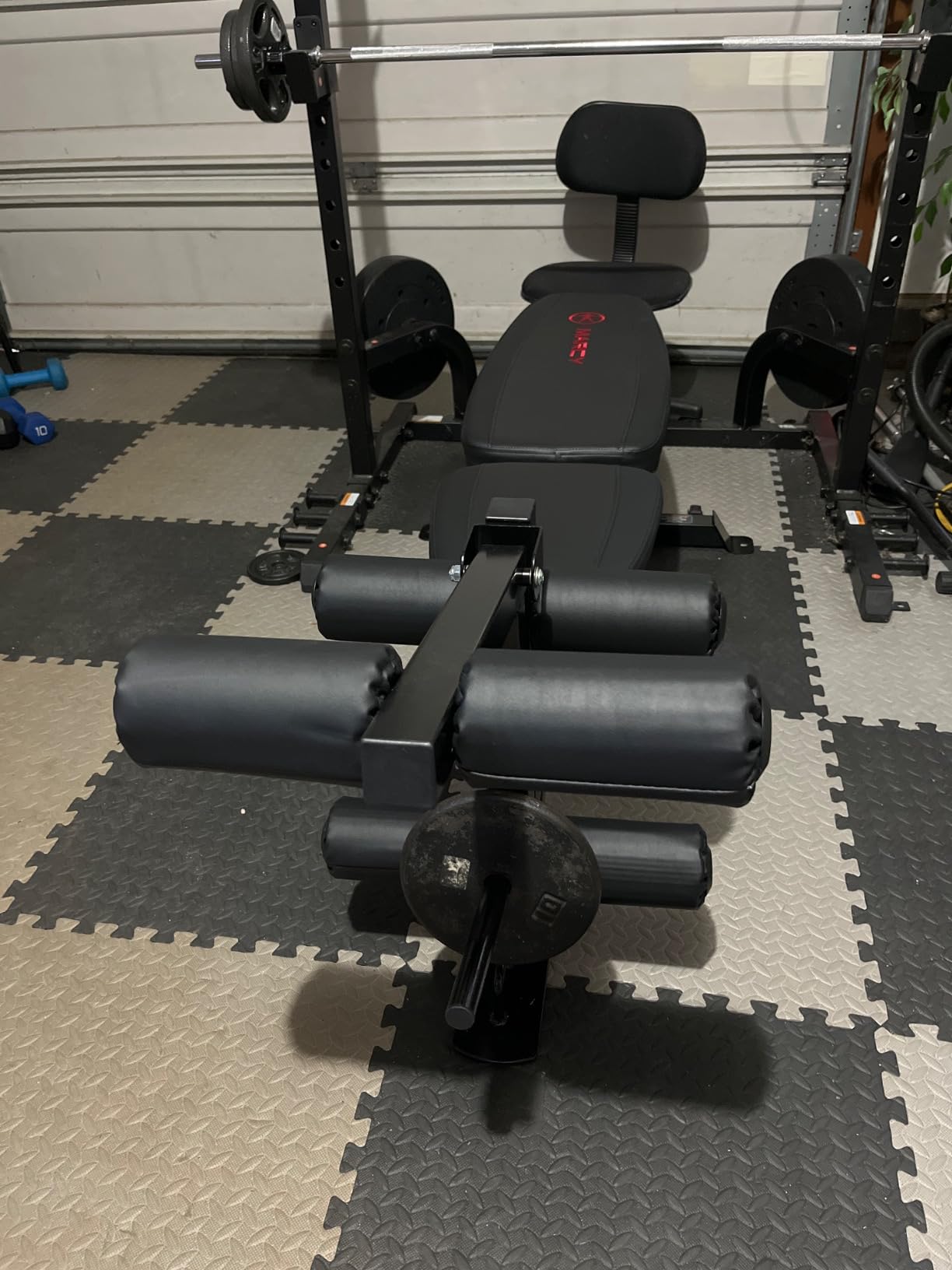 Marcy Adjustable 6 Position Utility Bench with Leg Developer and High Density Foam Padding SB-350 customer photo 1