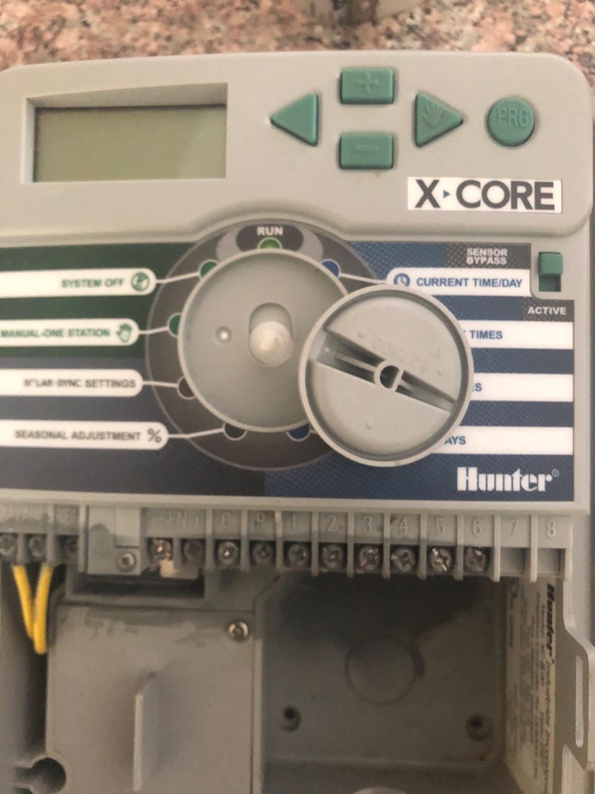 Hunter X-Core 6 Zone Sprinkler Timer, Indoor/Outdoor Sprinkler Controller | 6 station irrigation controller with seasonal adjustment, memory backup, manual controls, and no WiFi needed customer photo 1